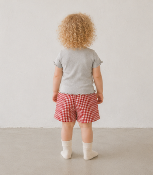 Ribbon Lettuce Tee - Grey