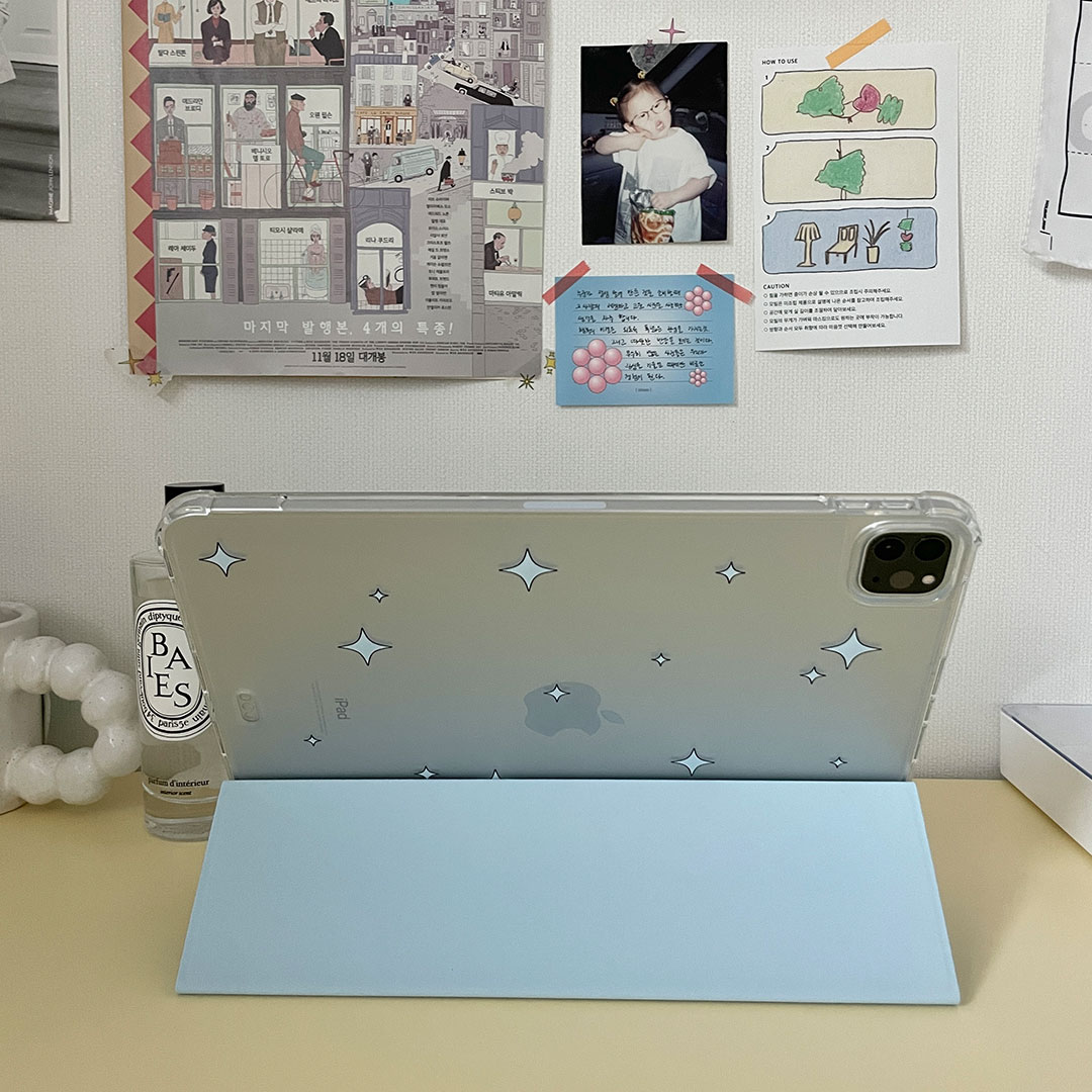 sky blue twinkling ipad case