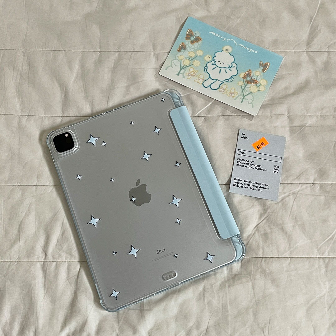 sky blue twinkling ipad case