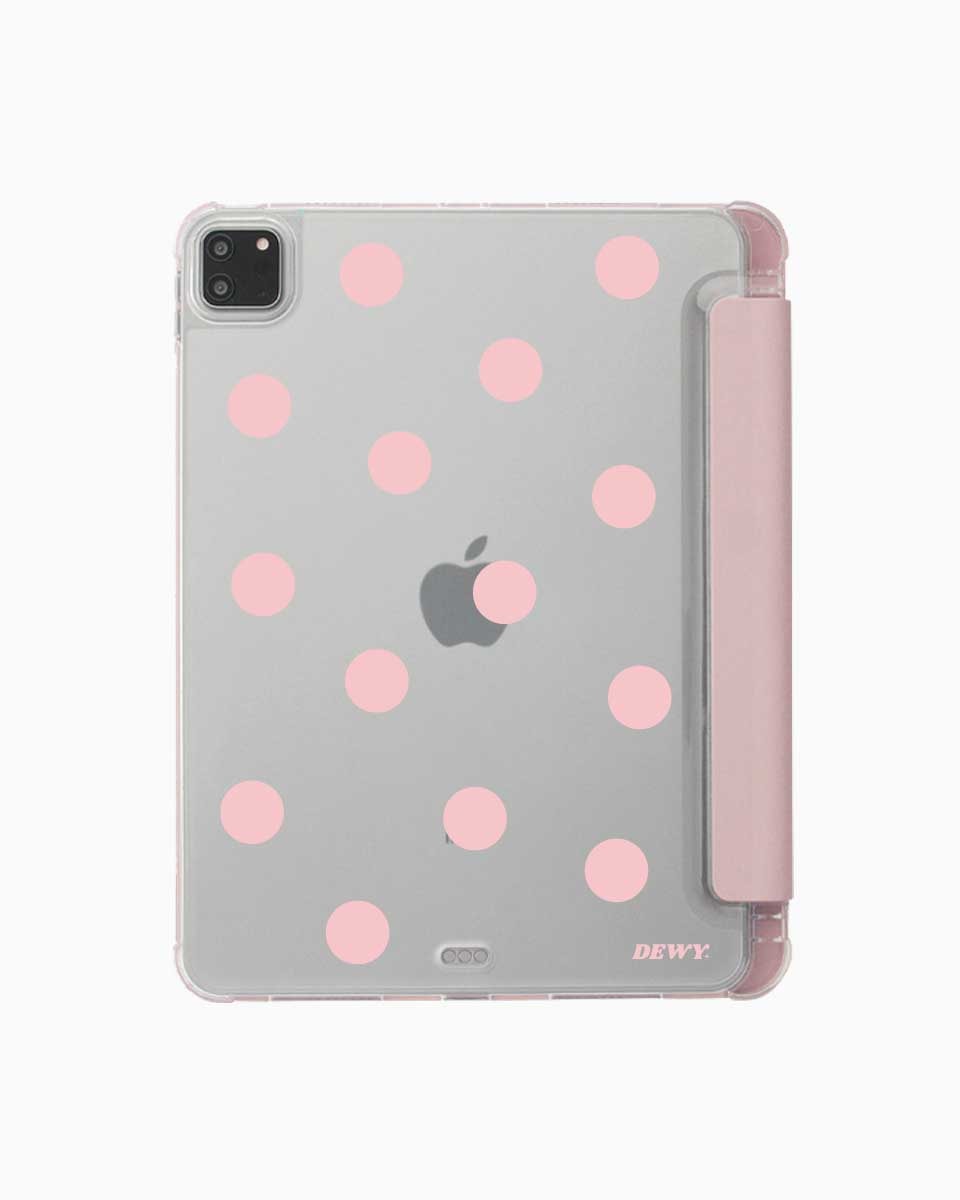 pink sand polka dot ipad case