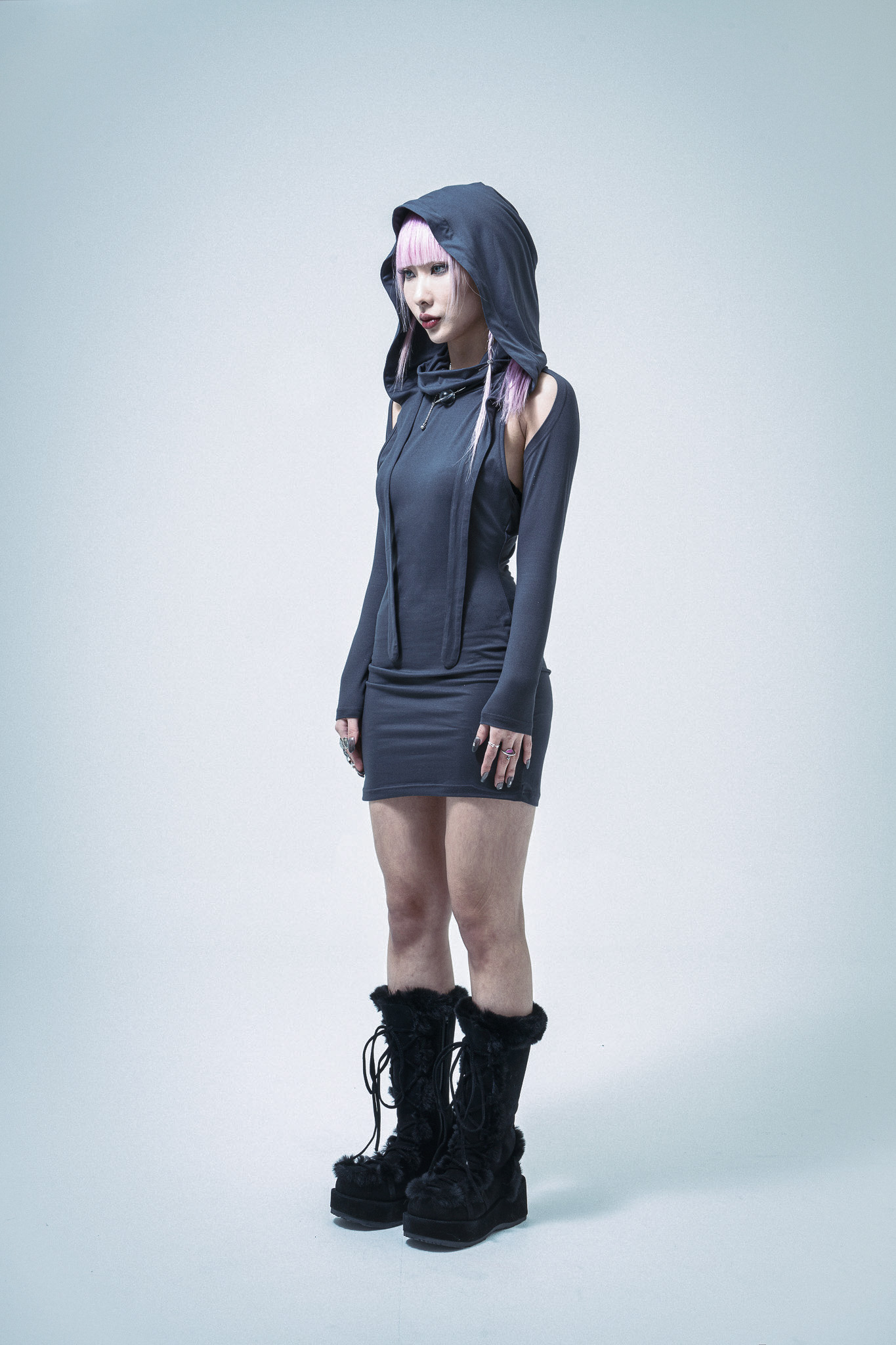 23S/S AKINA DRESS - GRAY [re-order]