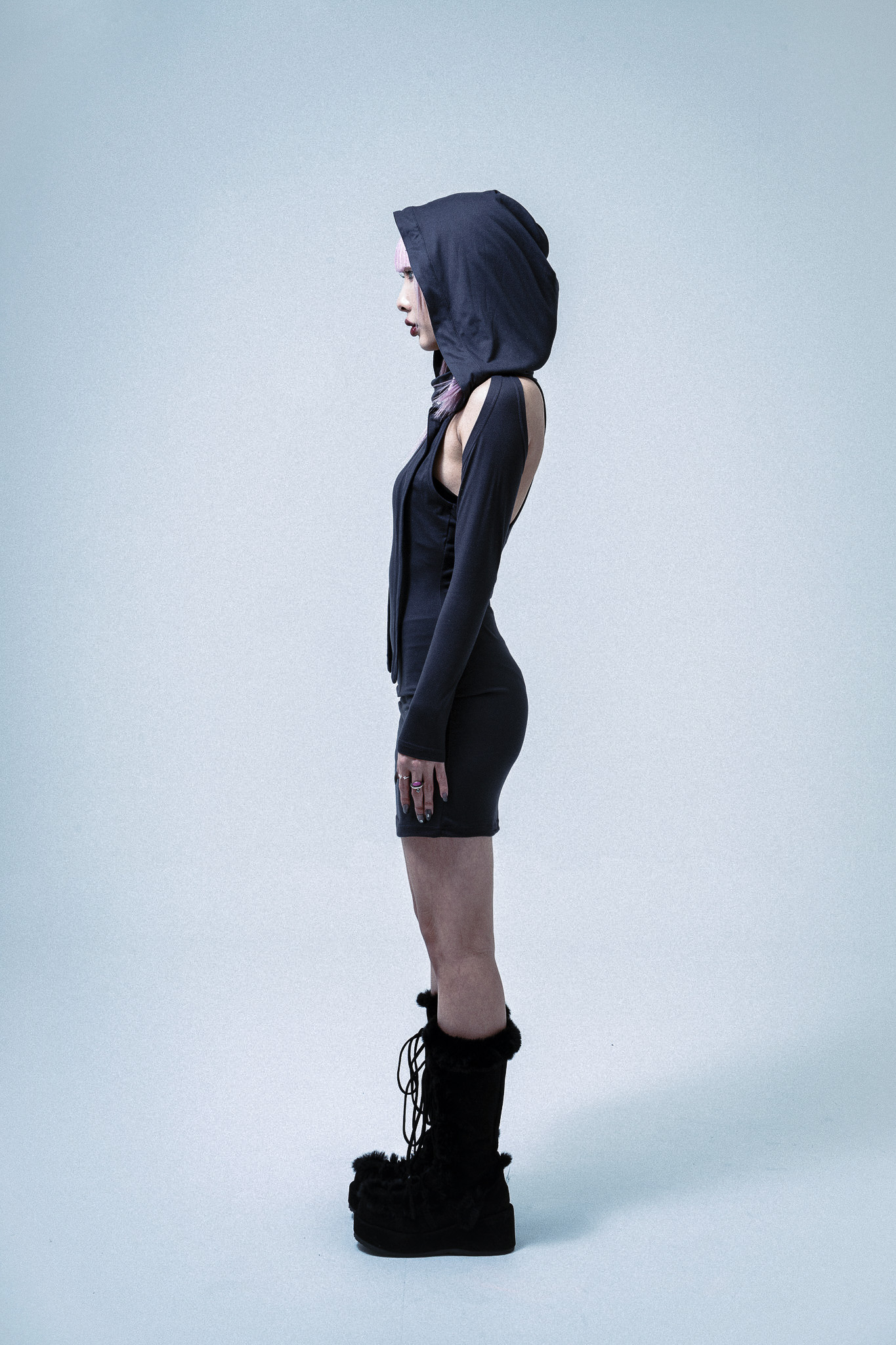 23S/S AKINA DRESS - GRAY [re-order]