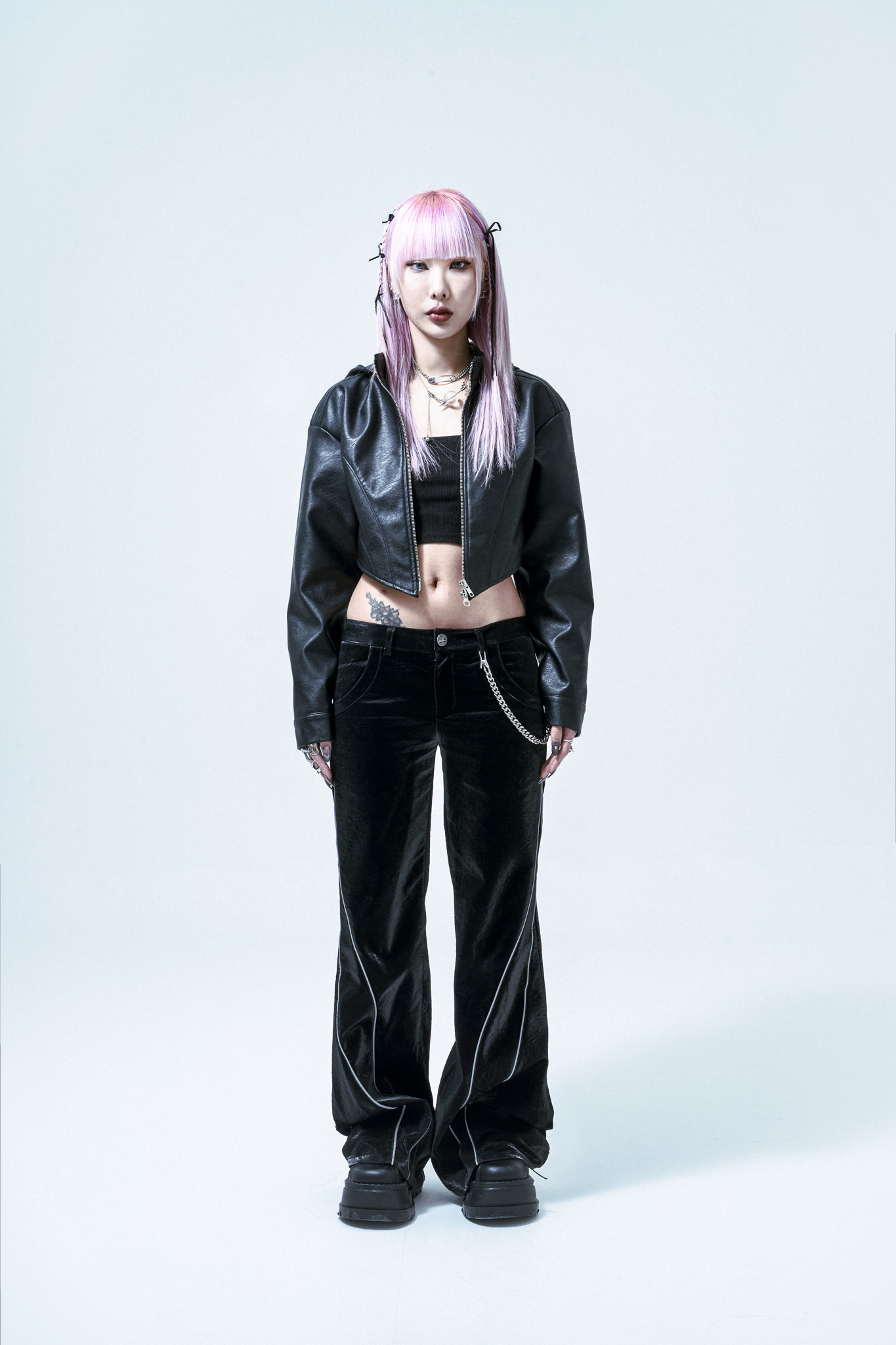23S/S 097 coated leather pants
