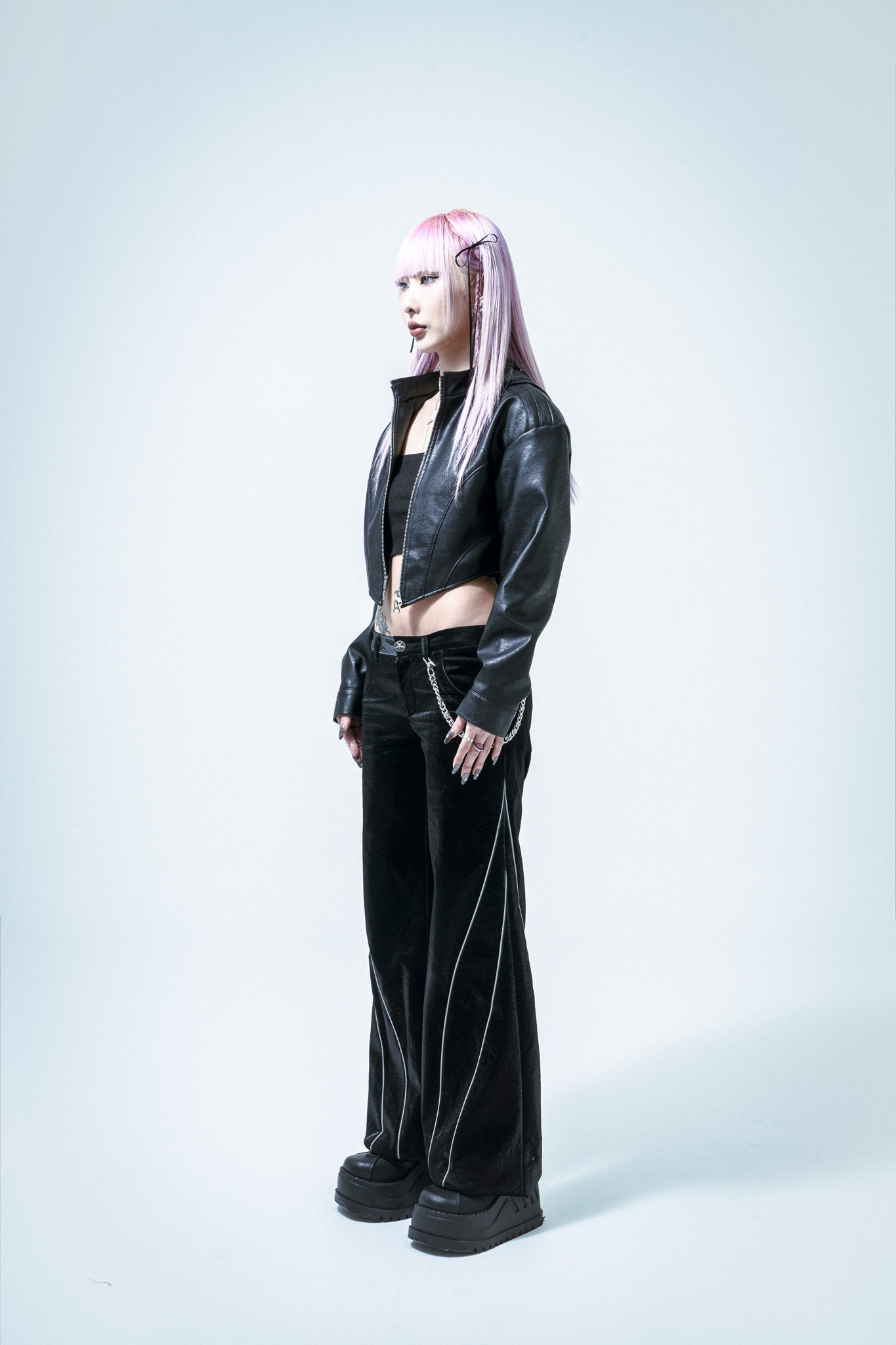 23S/S 097 coated leather pants