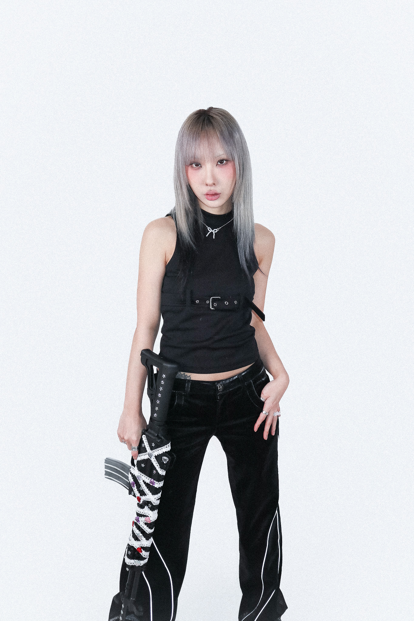23S/S 097 coated leather pants