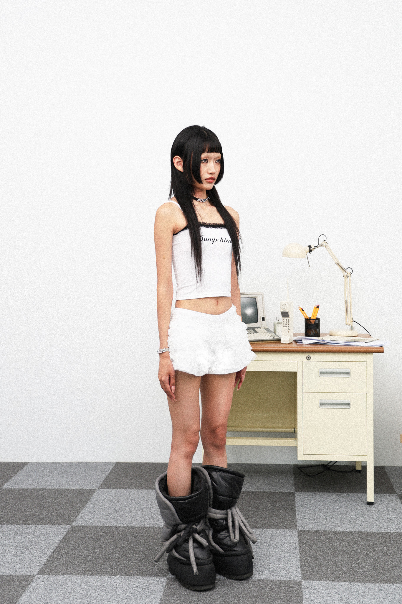 LILY CHOUCHOU short pants-white