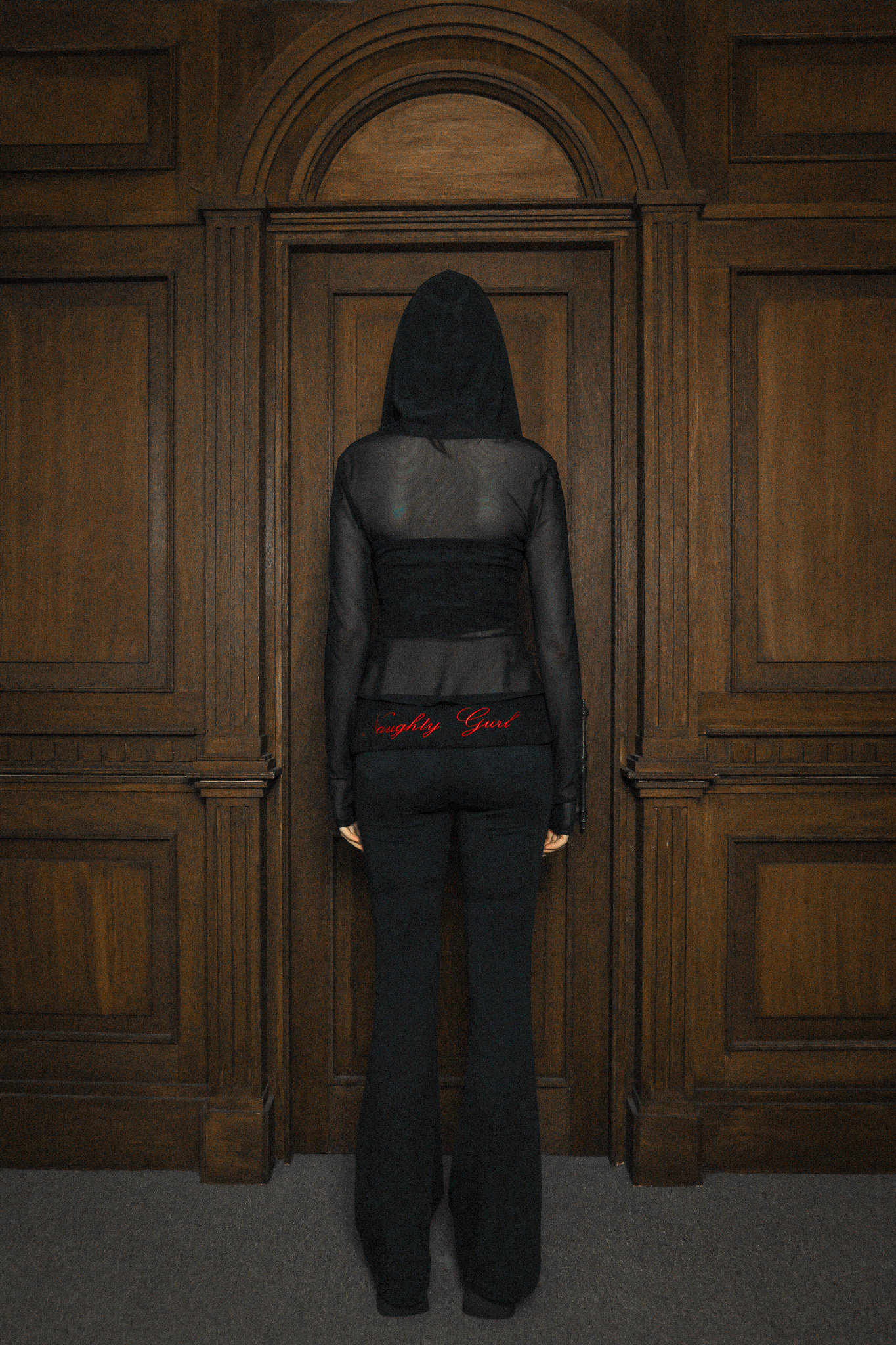 nauty gurl pants -black re-order