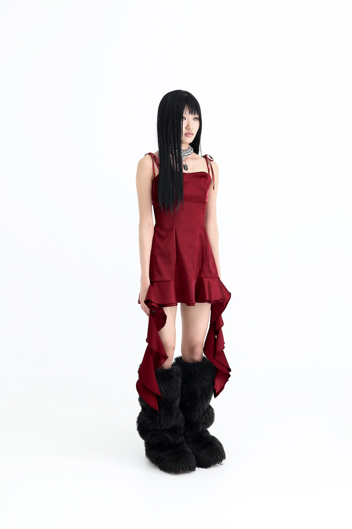 narcissism dress - red / only left 3