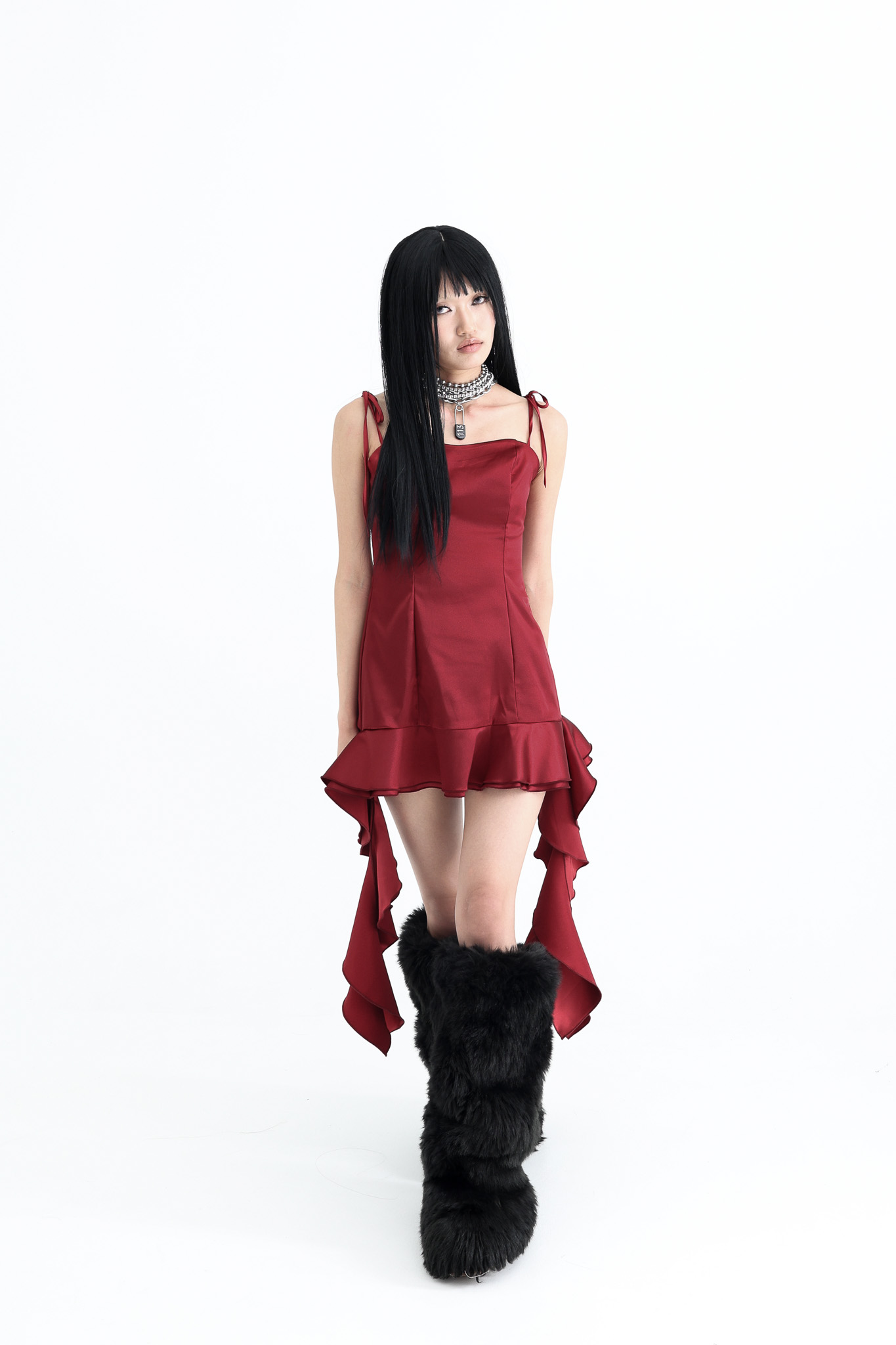 narcissism dress - red / only left 3