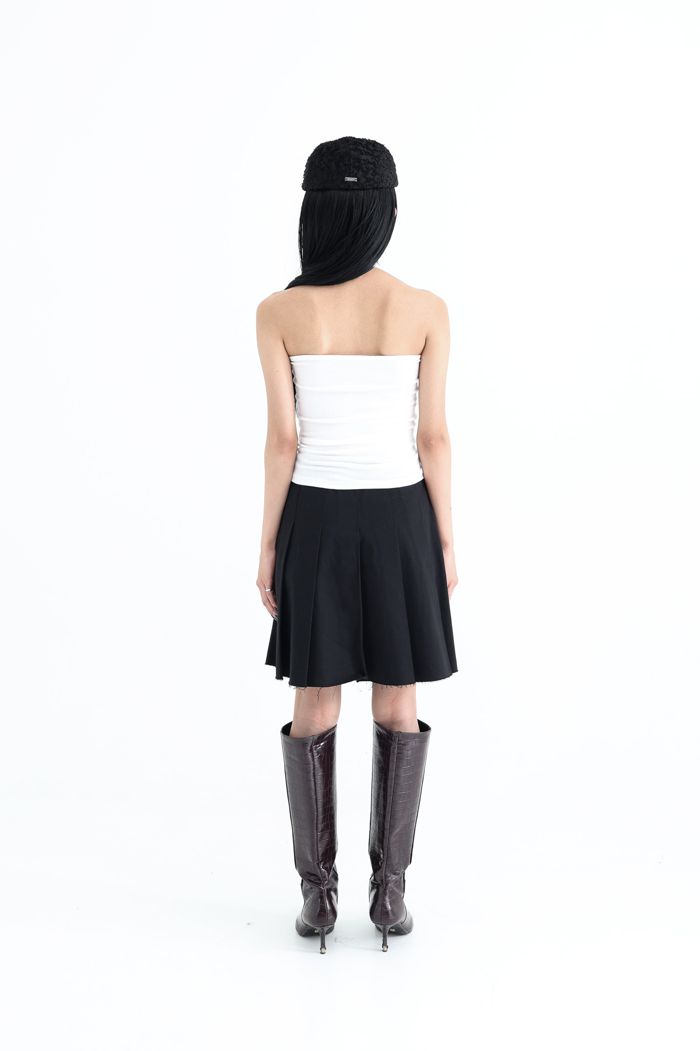 Ankh Halter neck tank top - white