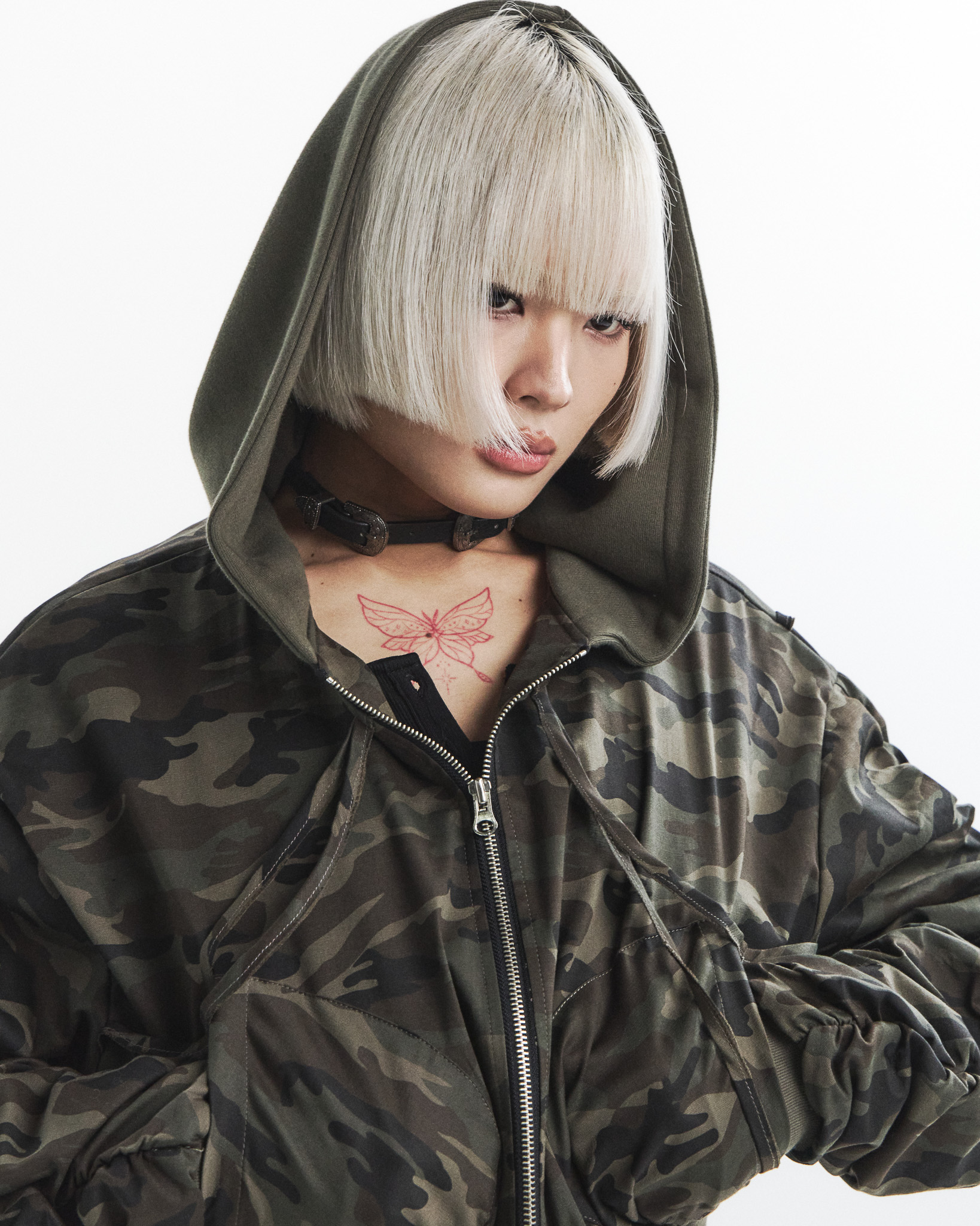 Bondage Bomber Jacket - camo