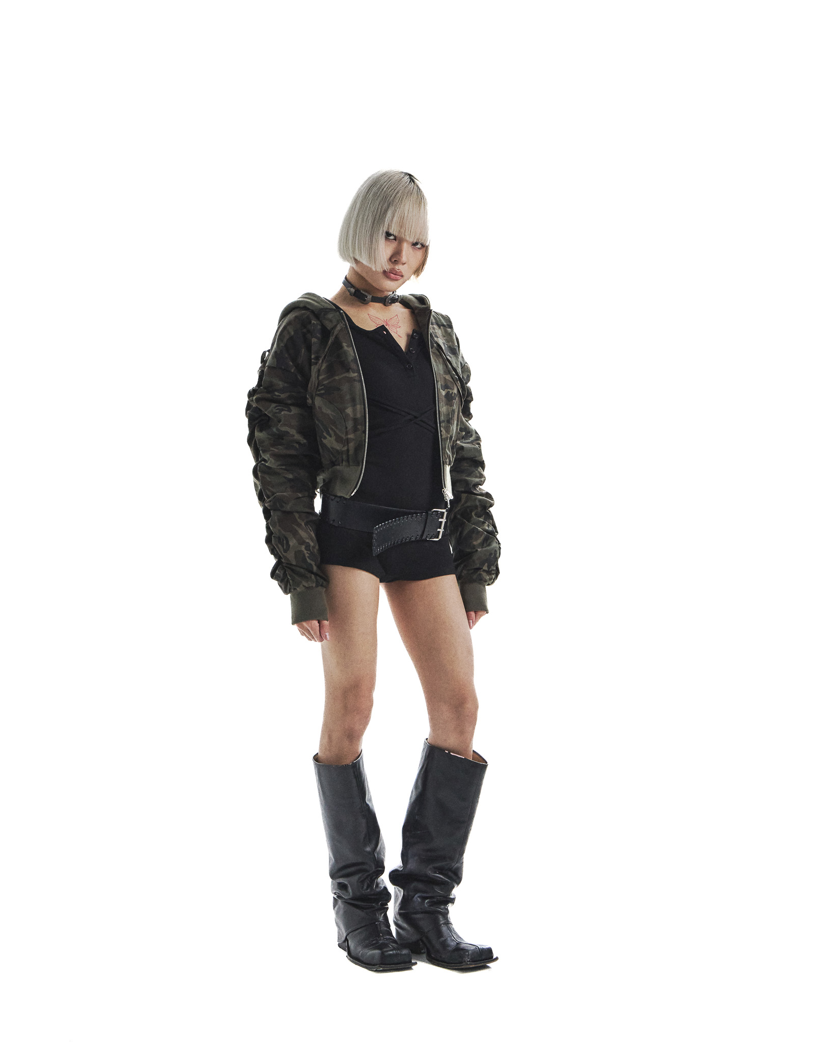Bondage Bomber Jacket - camo