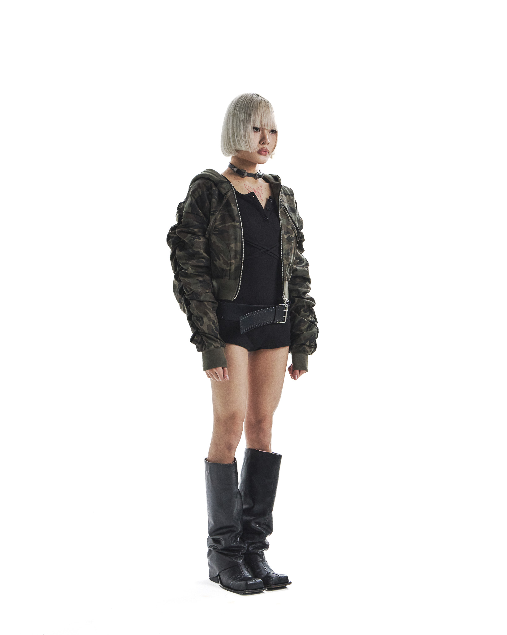 Bondage Bomber Jacket - camo