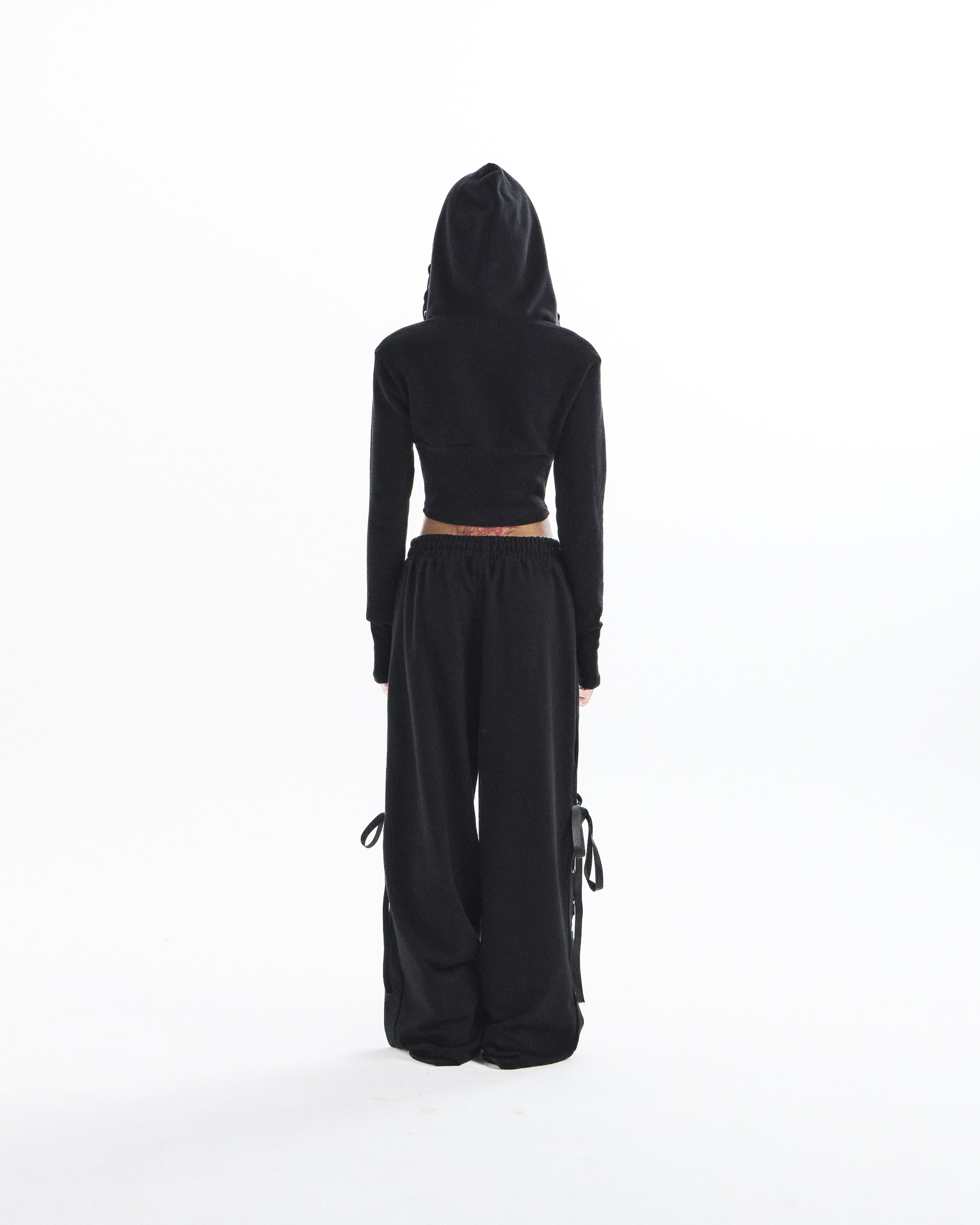 tie me up hoodie zip-up
