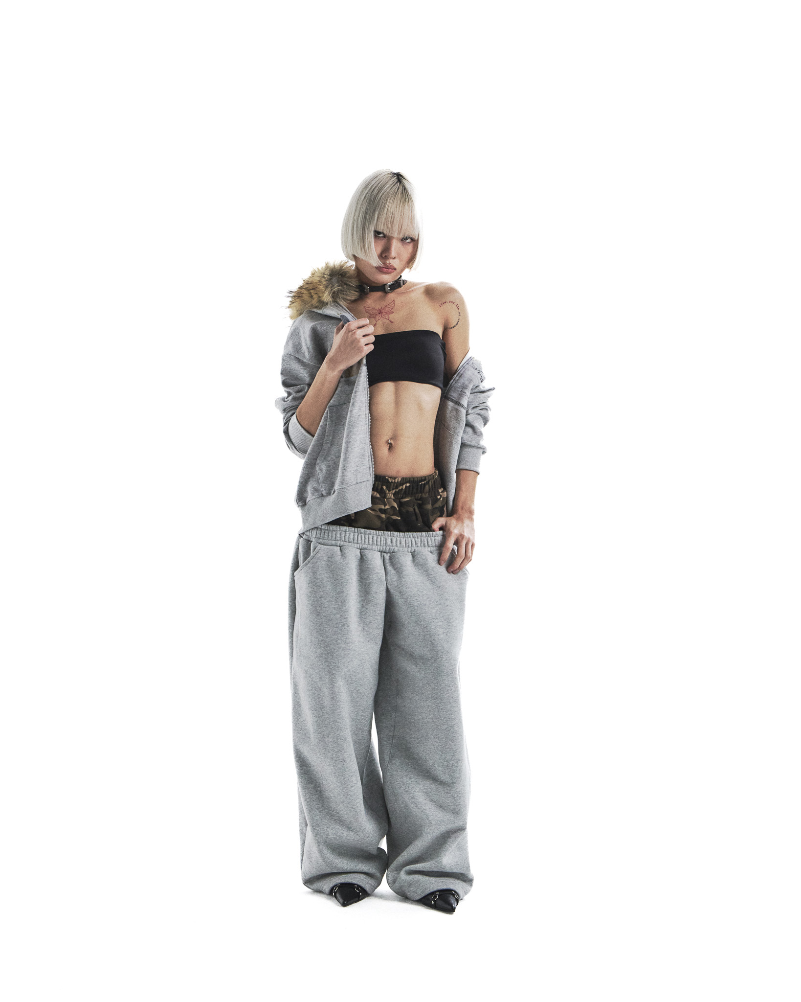 sheena camo layered pants