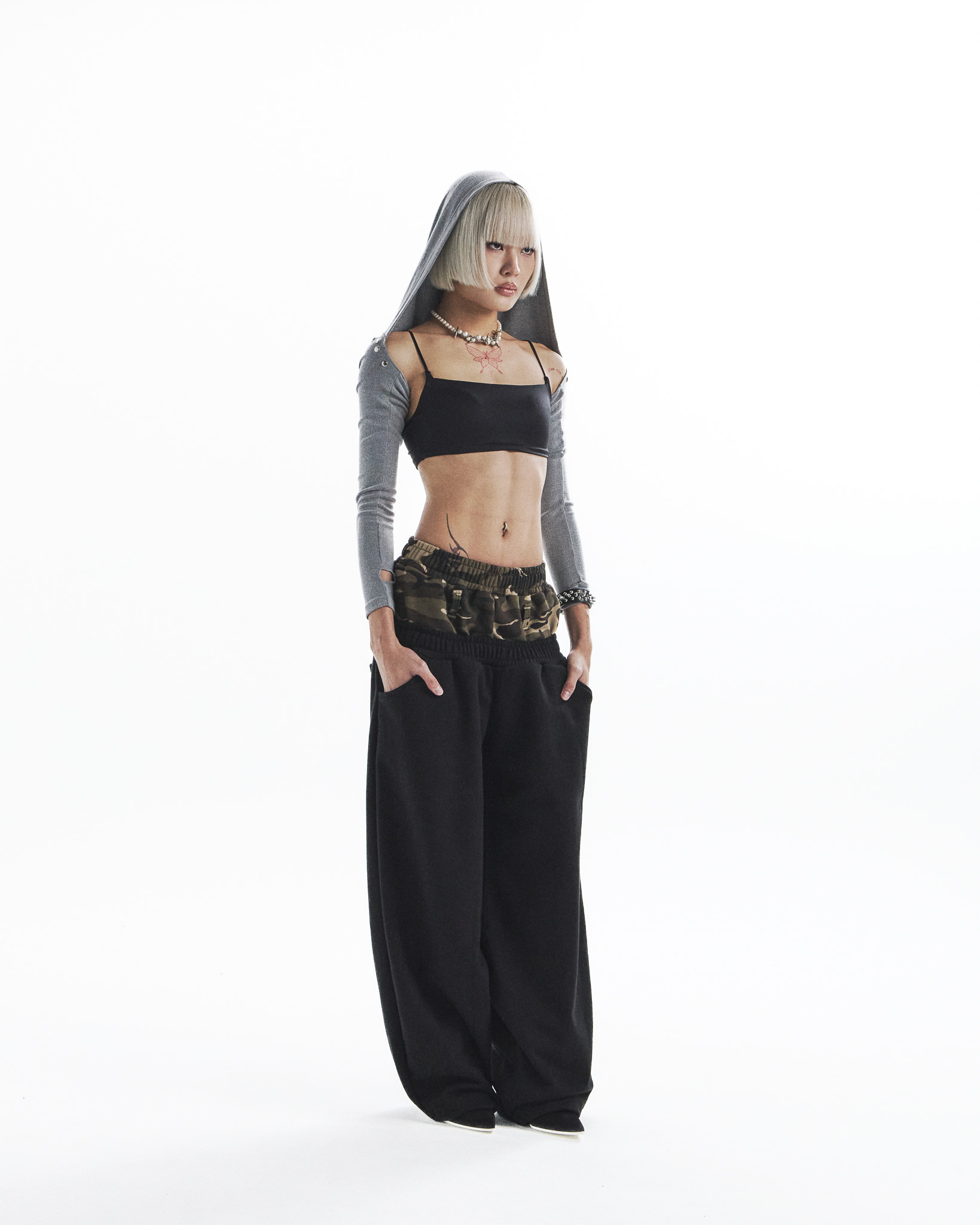 sheena camo layered pants
