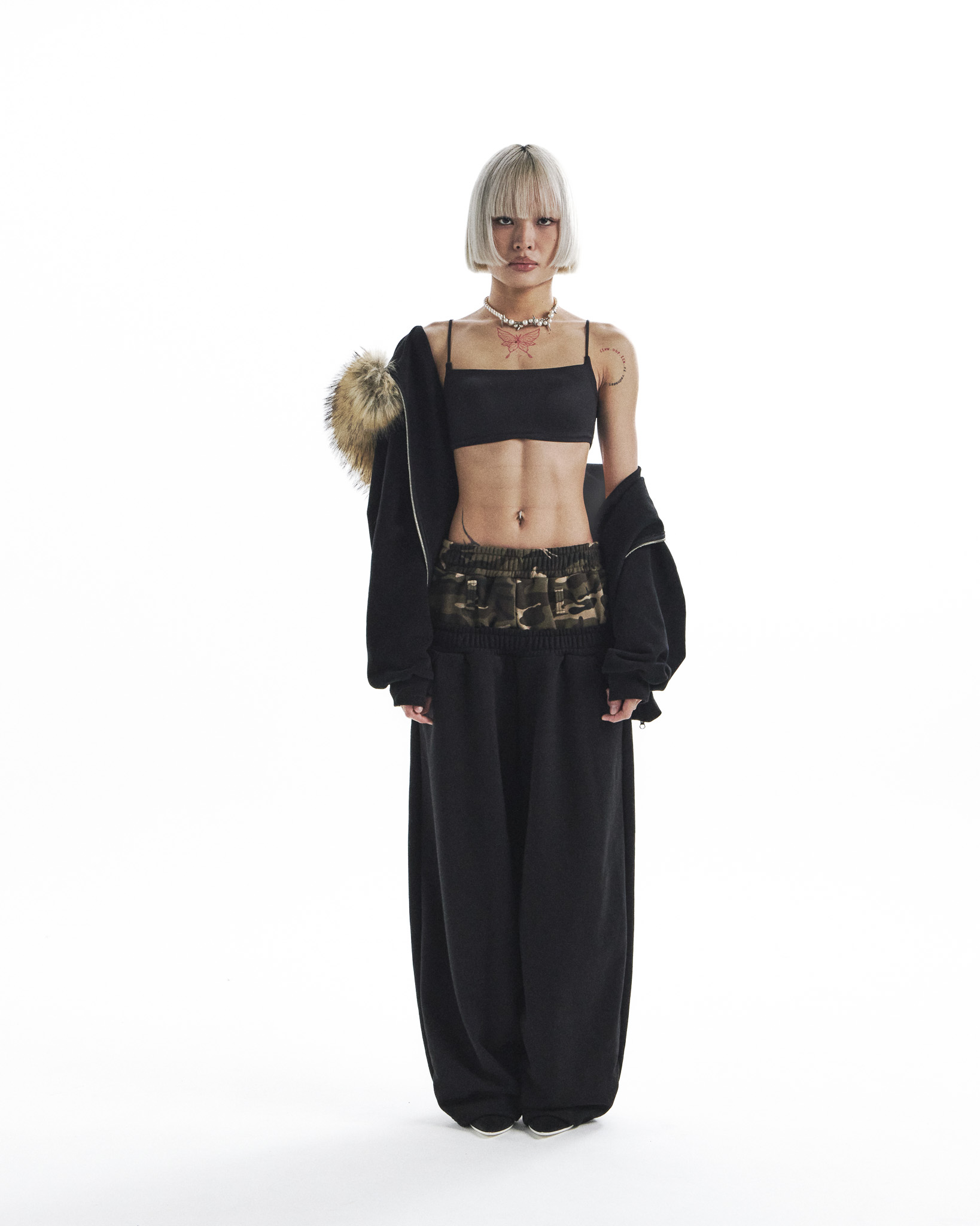 sheena camo layered pants
