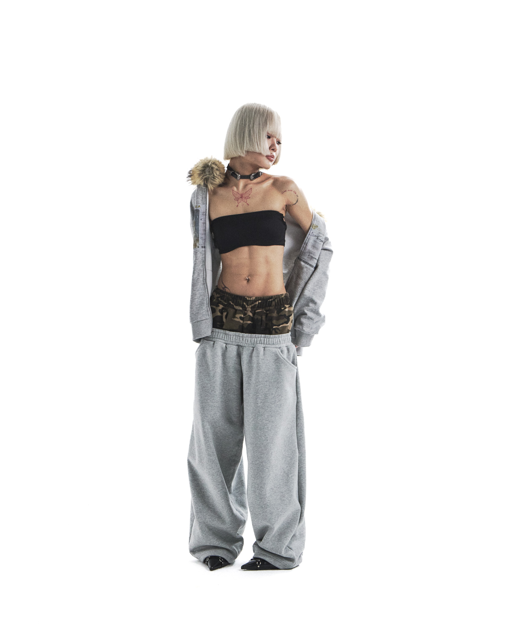 sheena camo layered pants