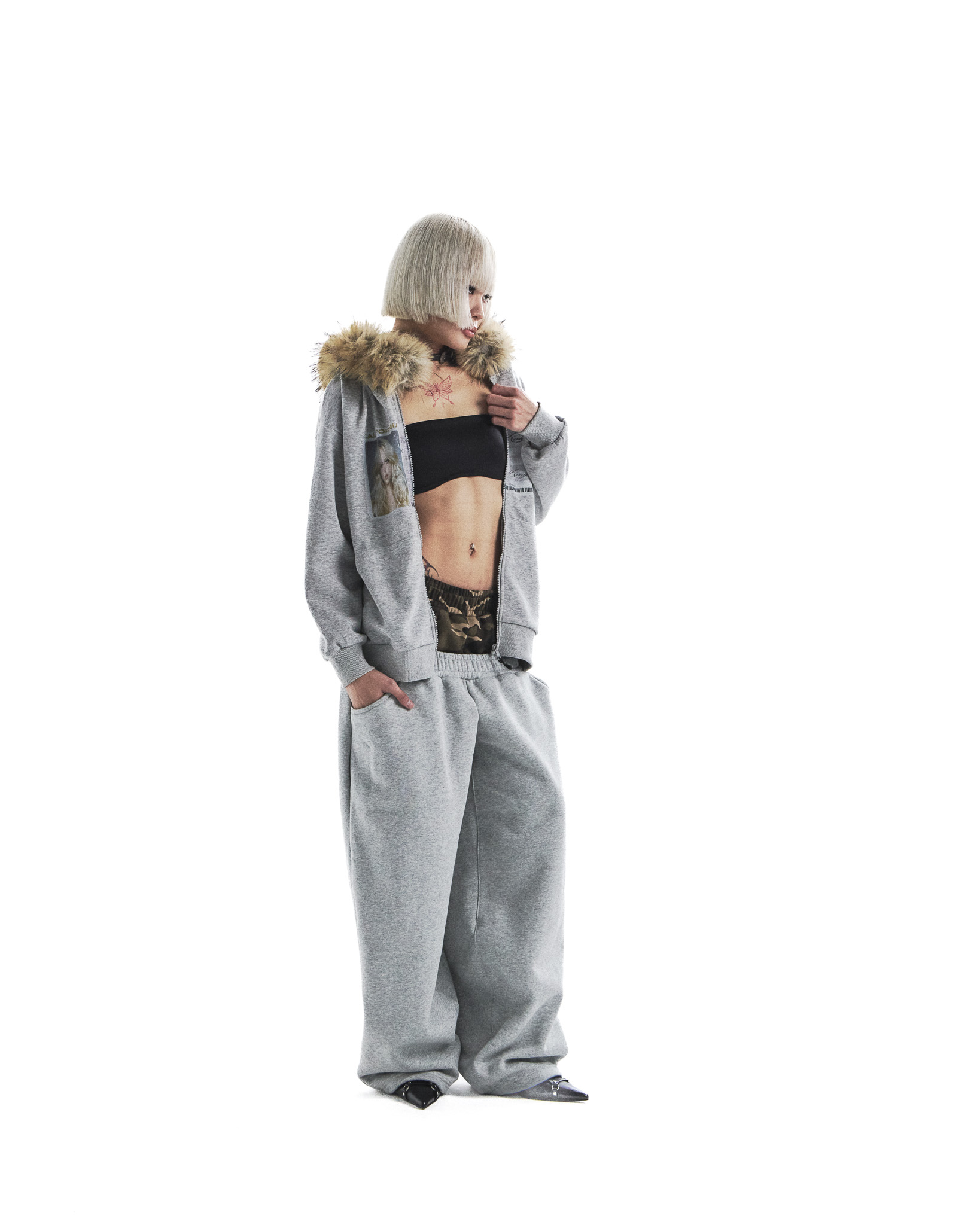 sheena camo layered pants