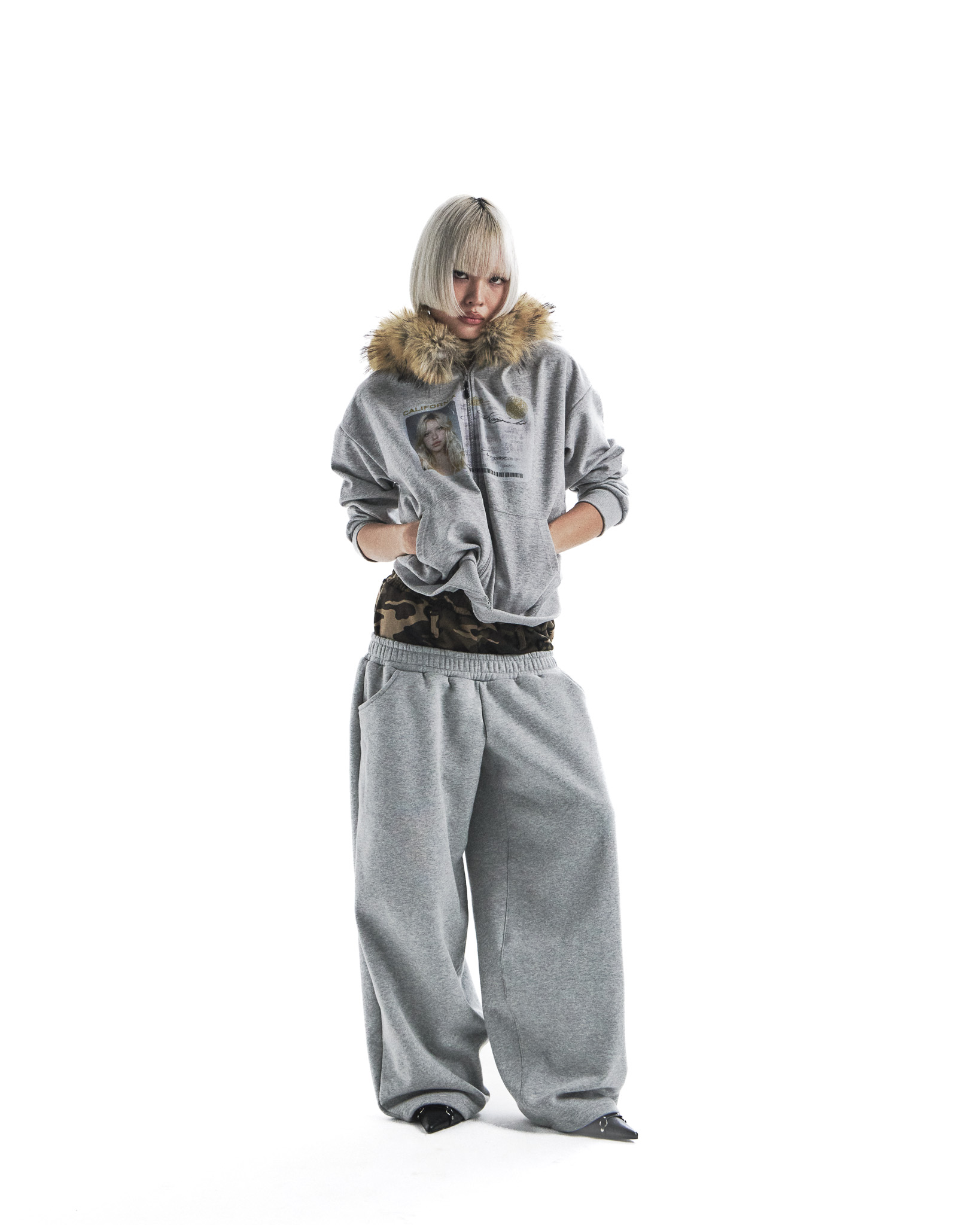 sheena camo layered pants