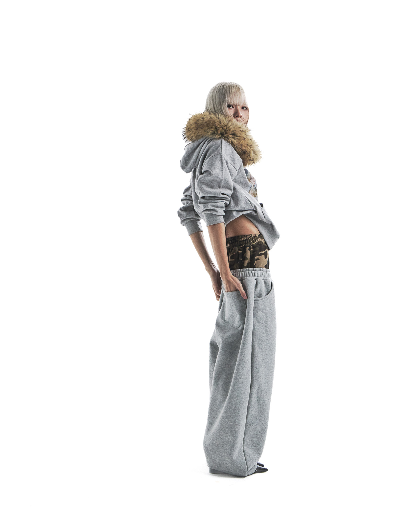 sheena camo layered pants
