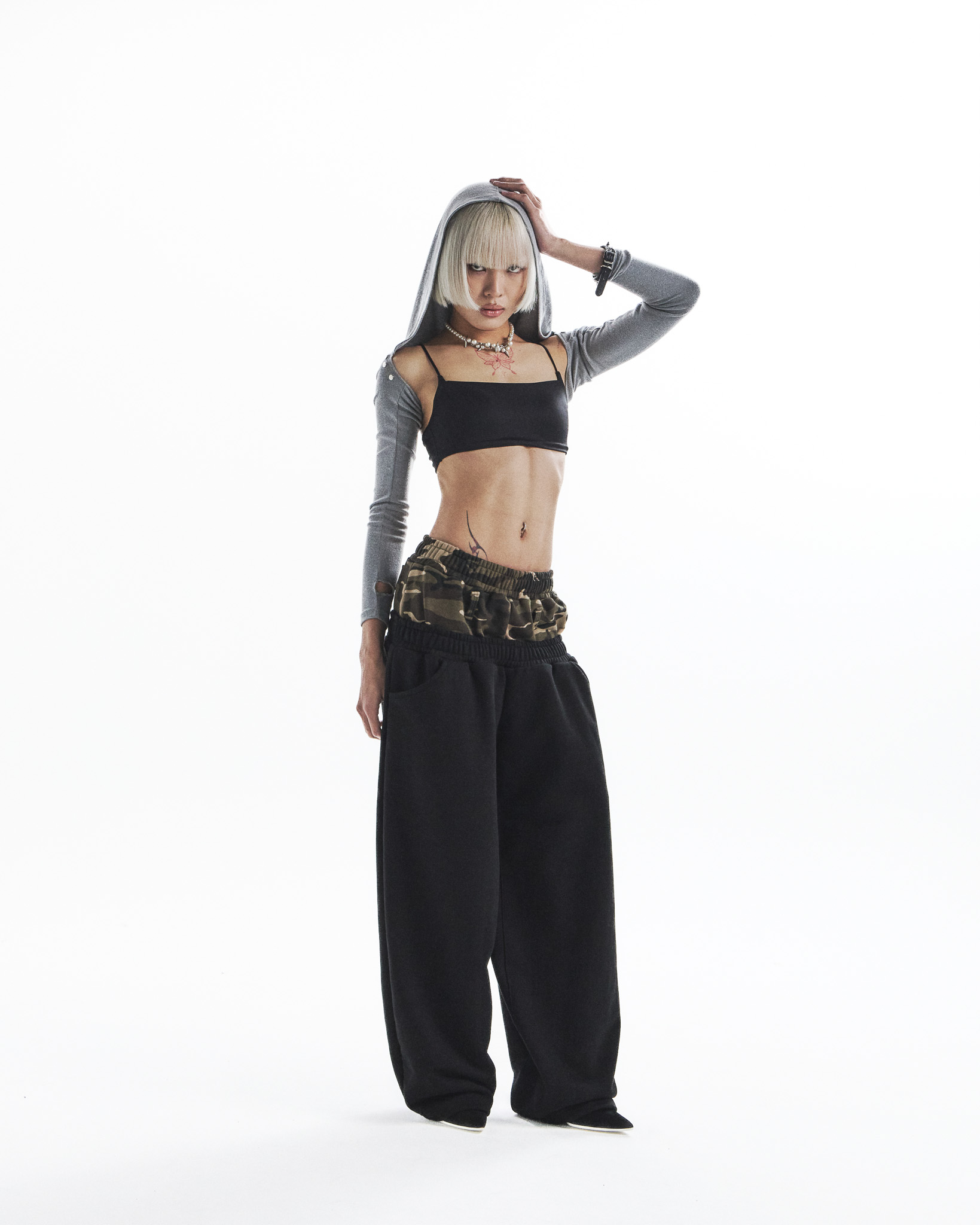sheena camo layered pants