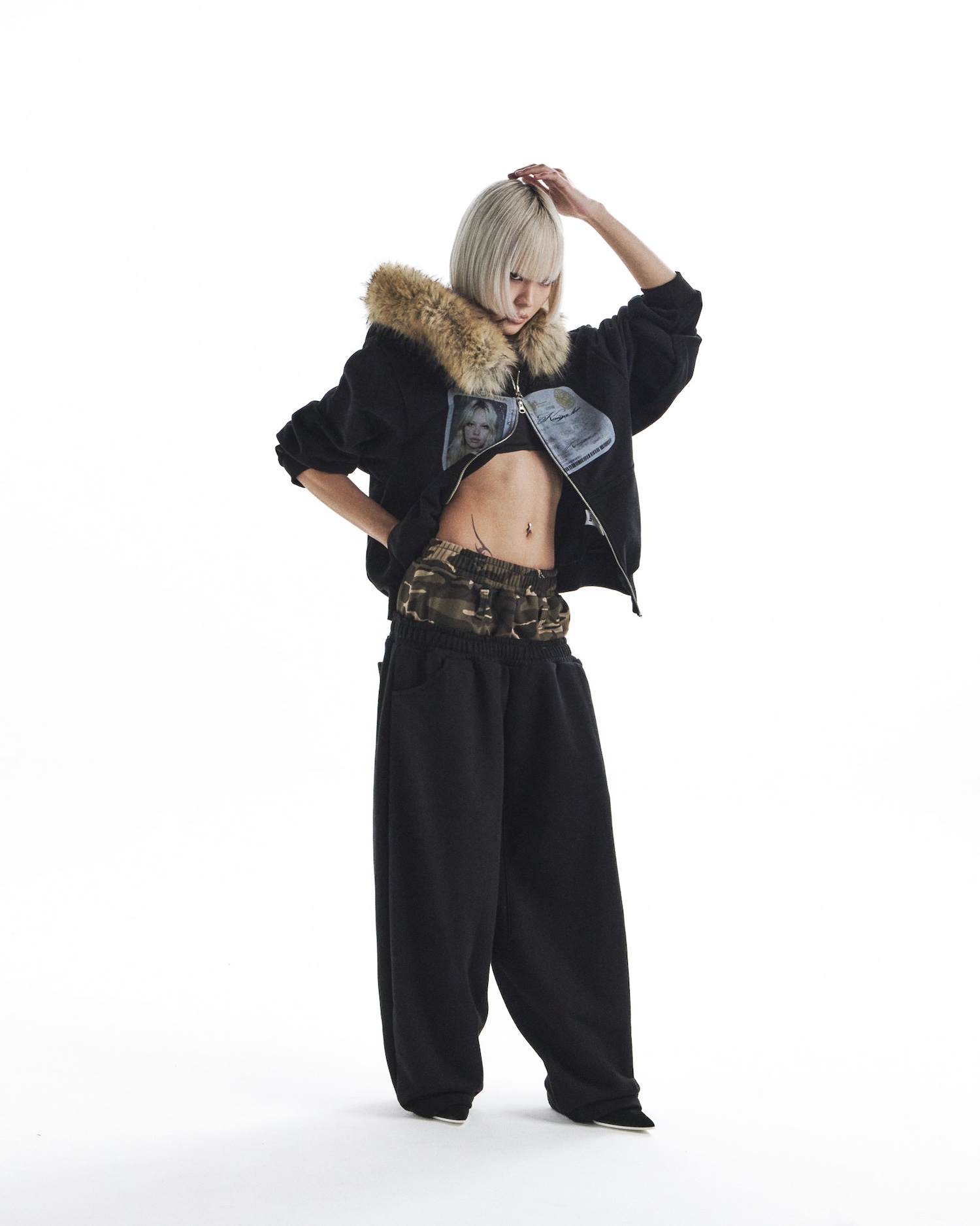 sheena camo layered pants