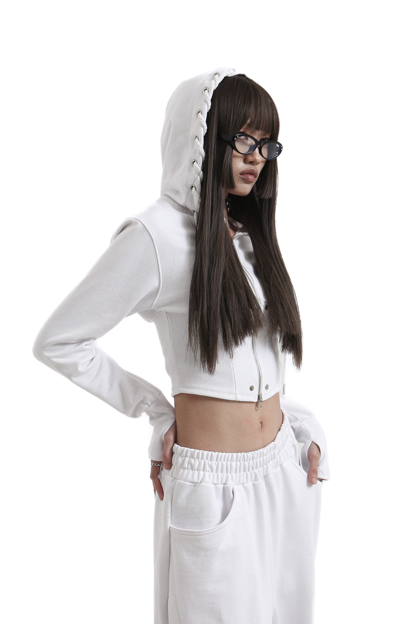 tie me up sweatpants White