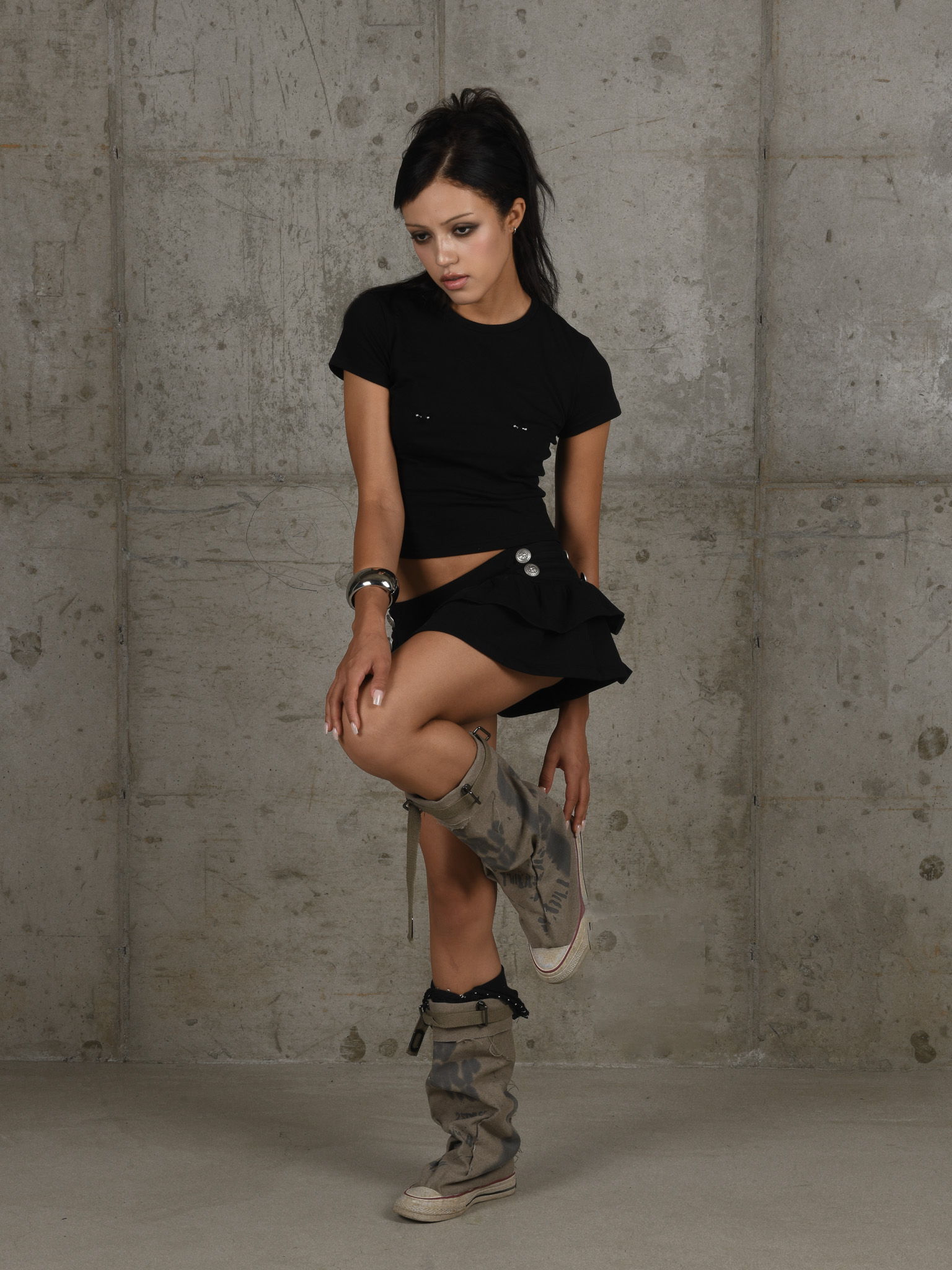 nipple piercing top - black