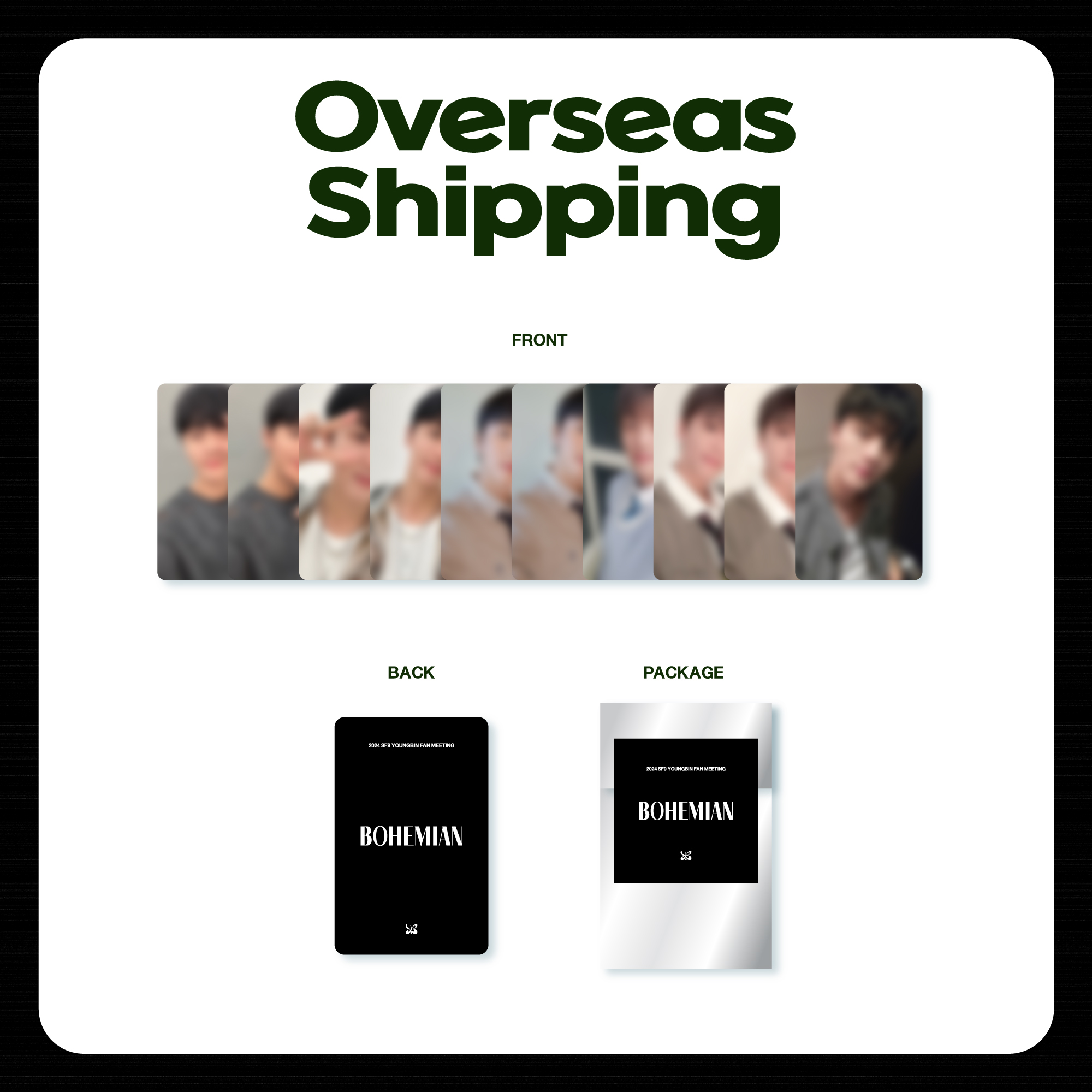[해외 배송] 2024 SF9 YOUNGBIN FAN MEETING 'BOHEMIAN' OFFICIAL MD 트레이딩 카드