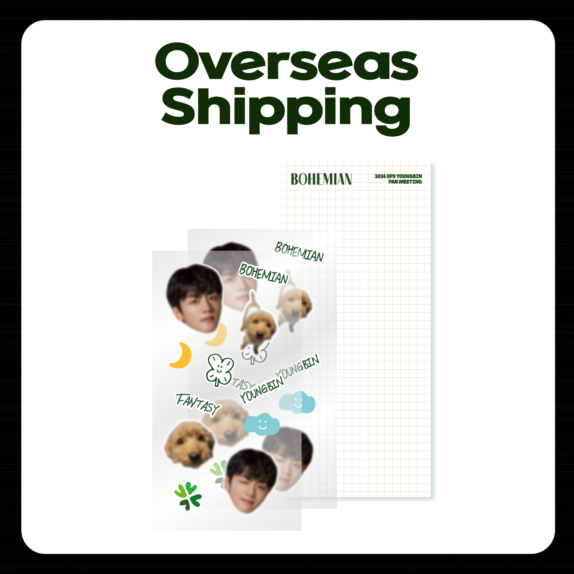 [해외 배송] 2024 SF9 YOUNGBIN FAN MEETING 'BOHEMIAN' OFFICIAL MD 리무버블 스티커