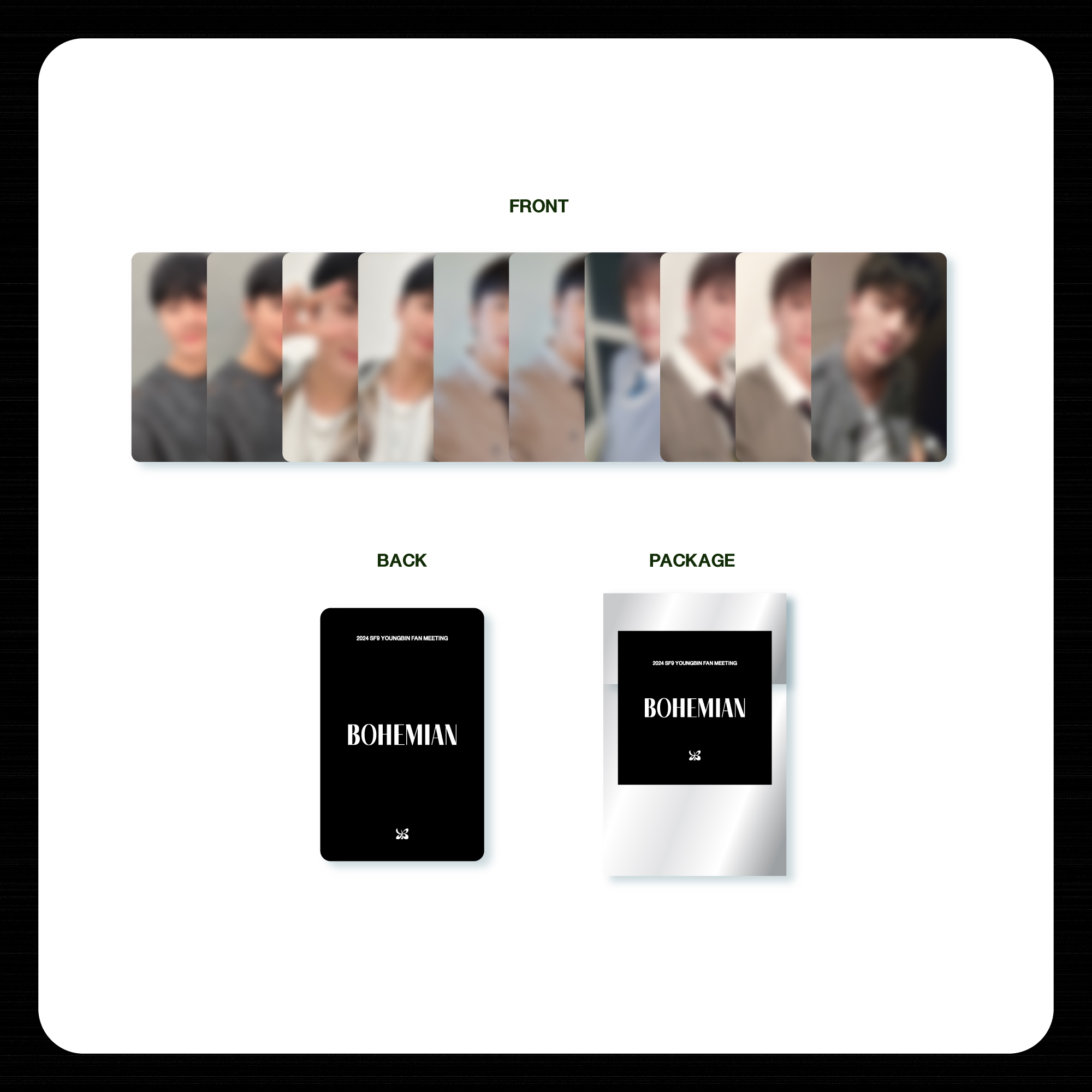 [국내 배송] 2024 SF9 YOUNGBIN FAN MEETING 'BOHEMIAN' OFFICIAL MD 트레이딩 카드