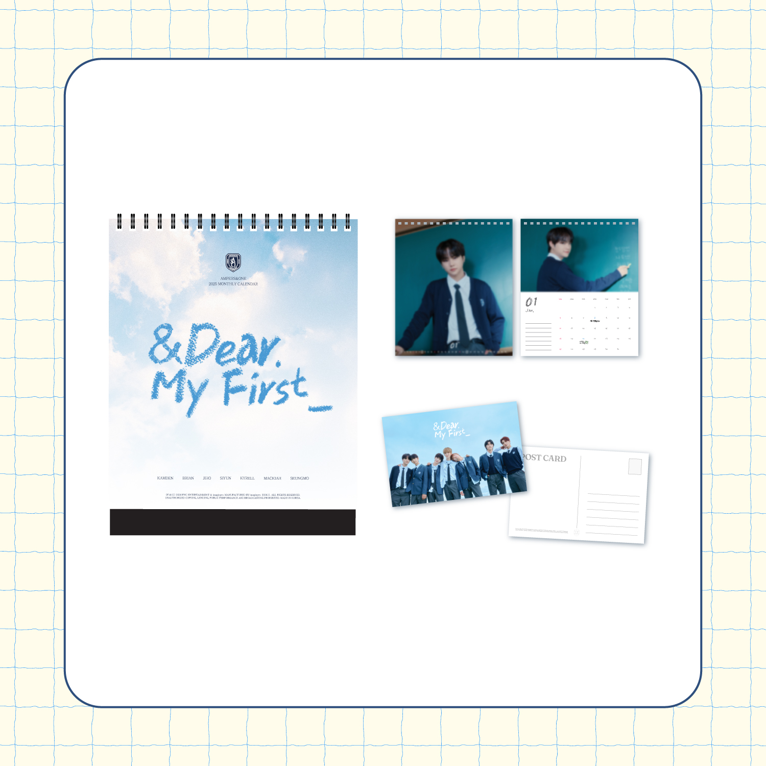 [국내 배송] 2024 AMPERS&ONE FAN MEETING '&Dear. My First_' OFFICIAL MD 2025 캘린더