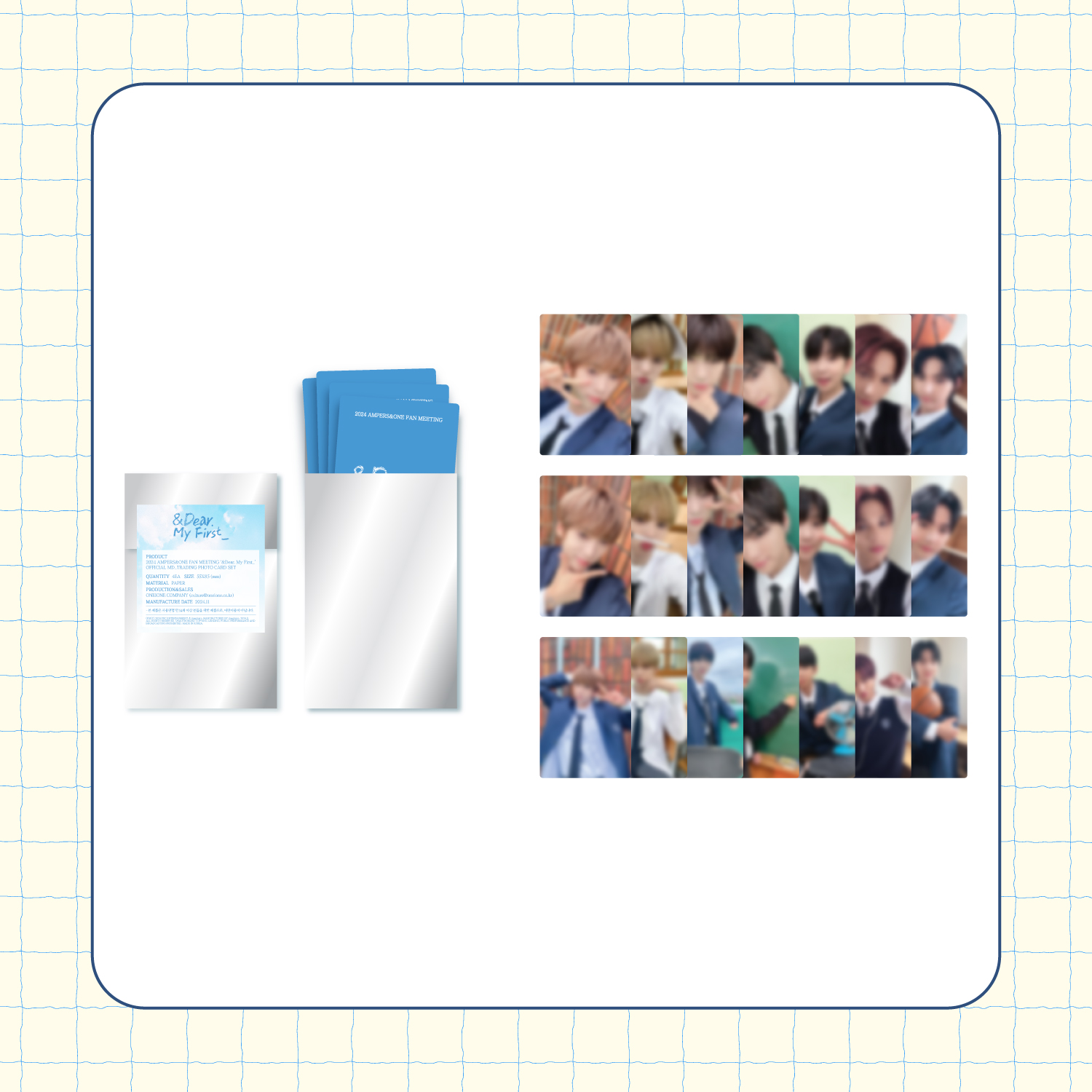 [국내 배송] 2024 AMPERS&ONE FAN MEETING '&Dear. My First_' OFFICIAL MD 트레이딩 카드