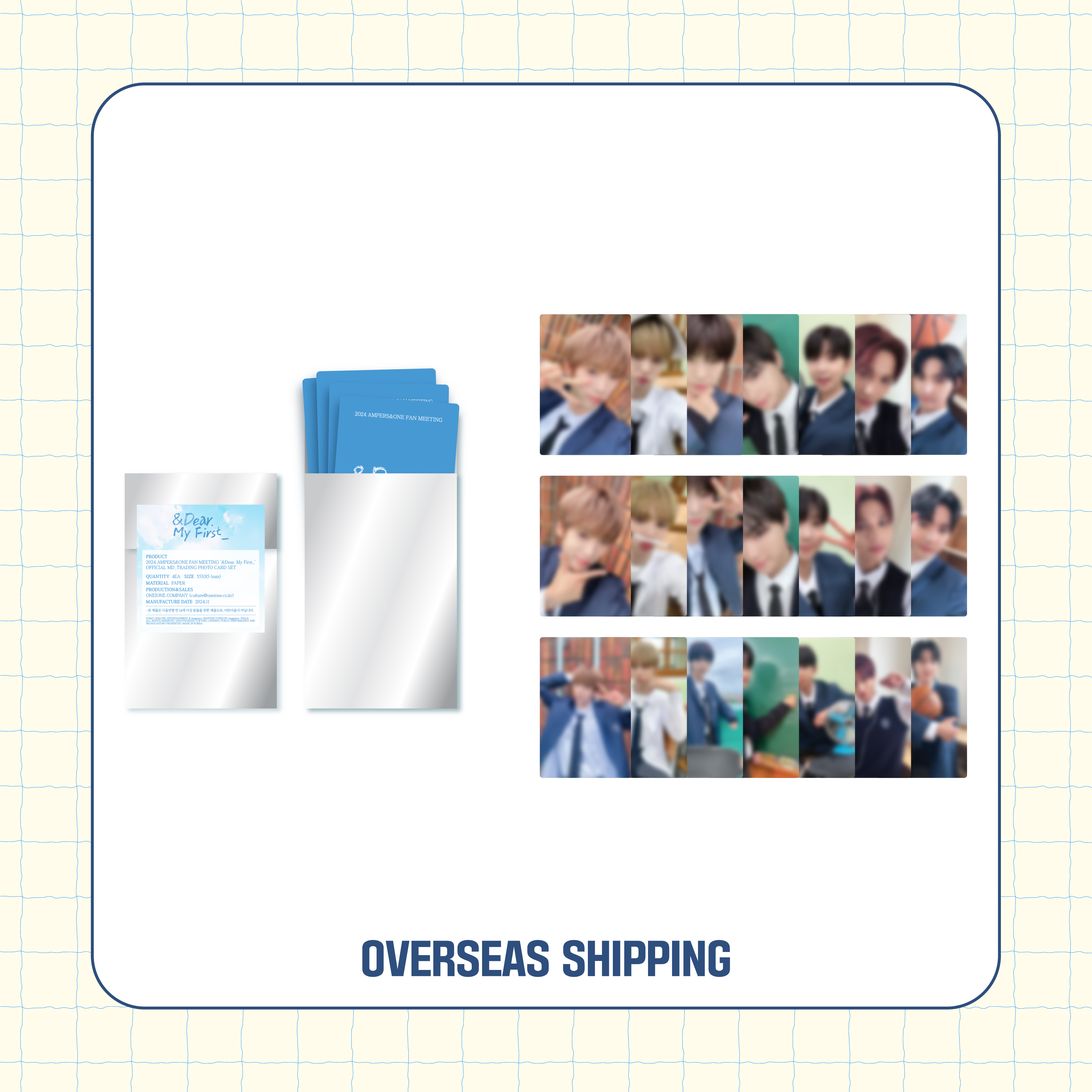 [해외 배송] 2024 AMPERS&ONE FAN MEETING '&Dear. My First_' OFFICIAL MD 트레이딩 카드
