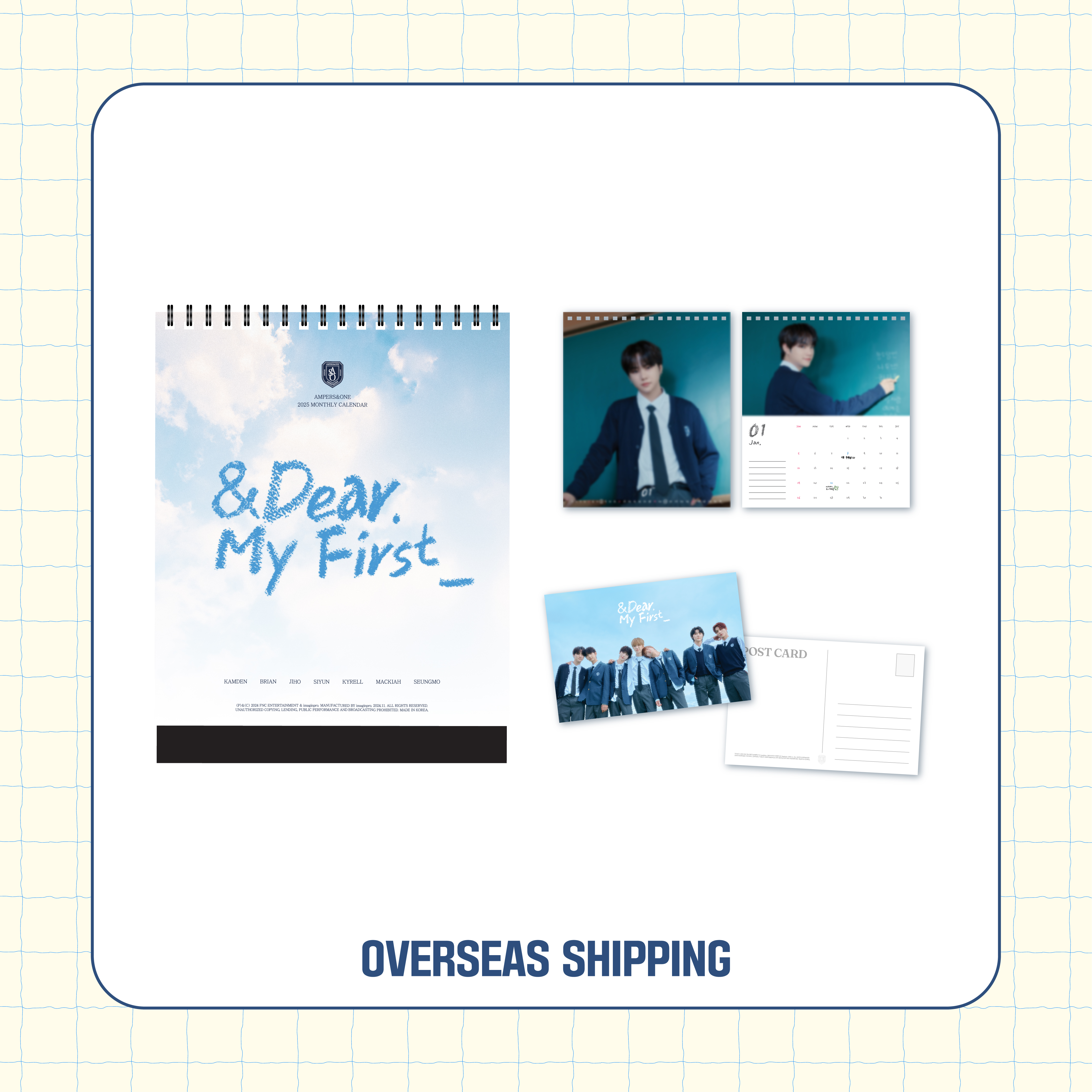 [해외 배송] 2024 AMPERS&ONE FAN MEETING '&Dear. My First_' OFFICIAL MD 2025 캘린더