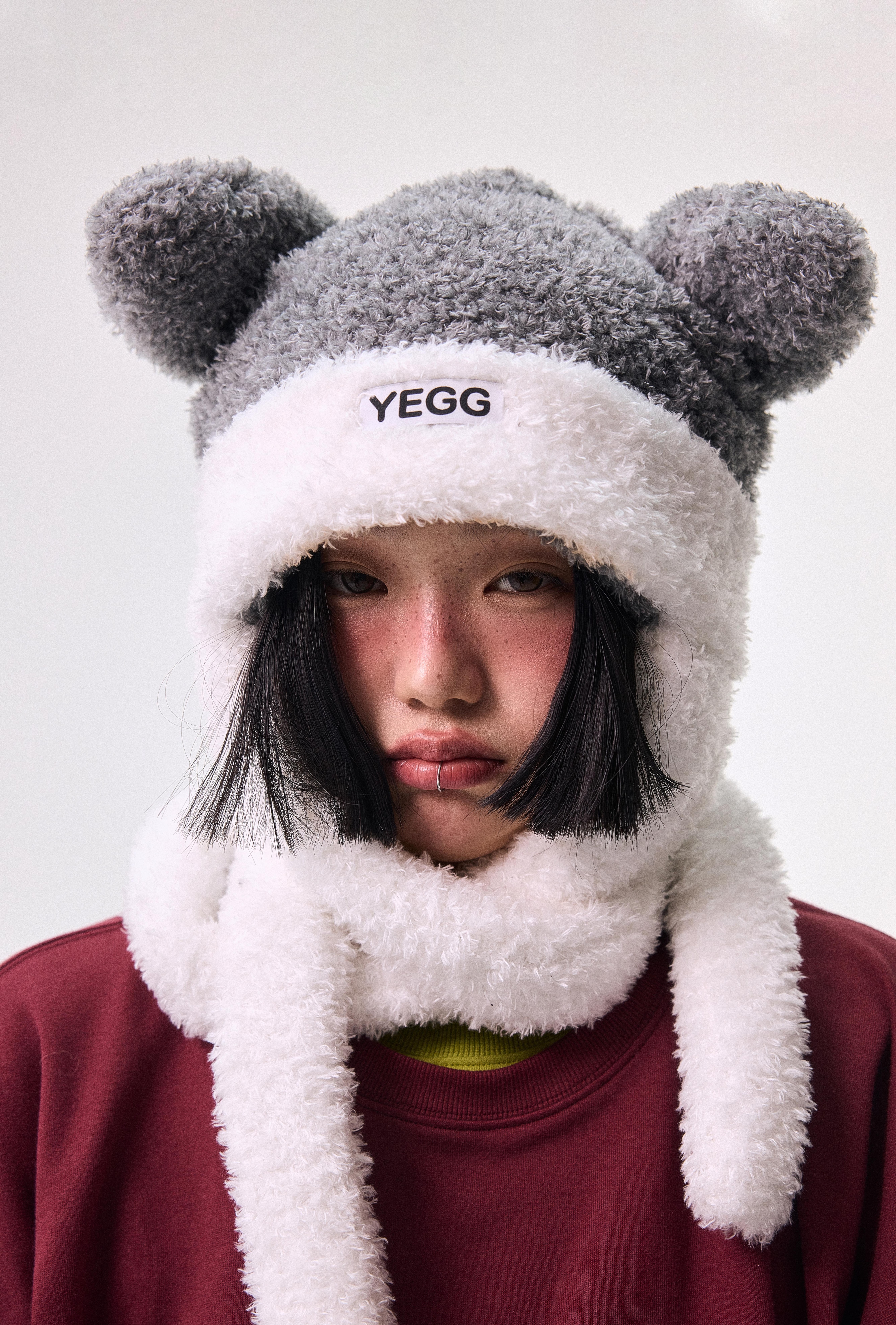 Duo Muffler Hat Gray