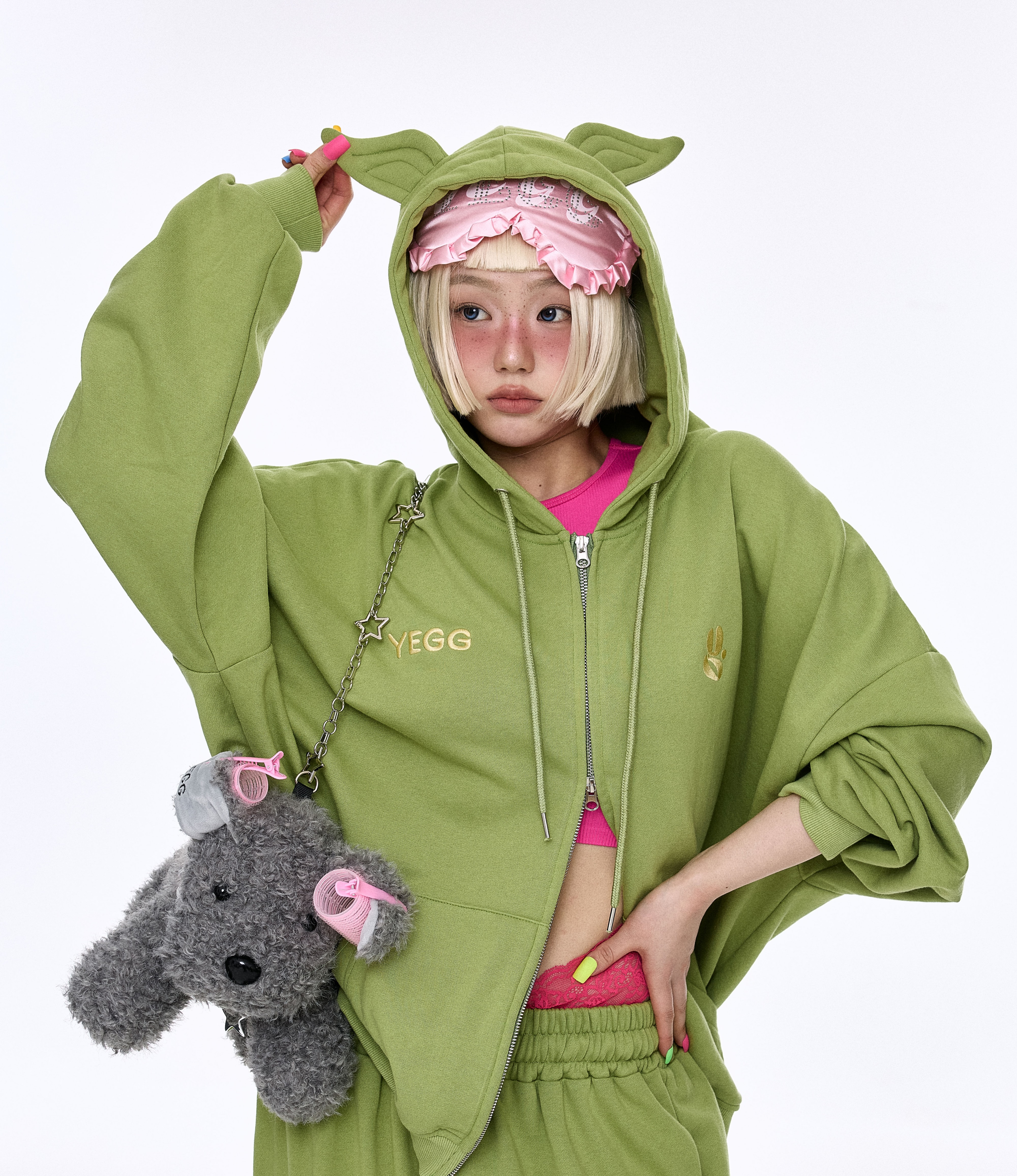 [Basic] Wing Hoodie Green