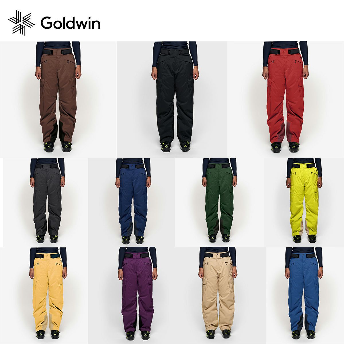 2324 GOLDWIN G-SOLID COLOR CARGO WIDE PANTS : G33357