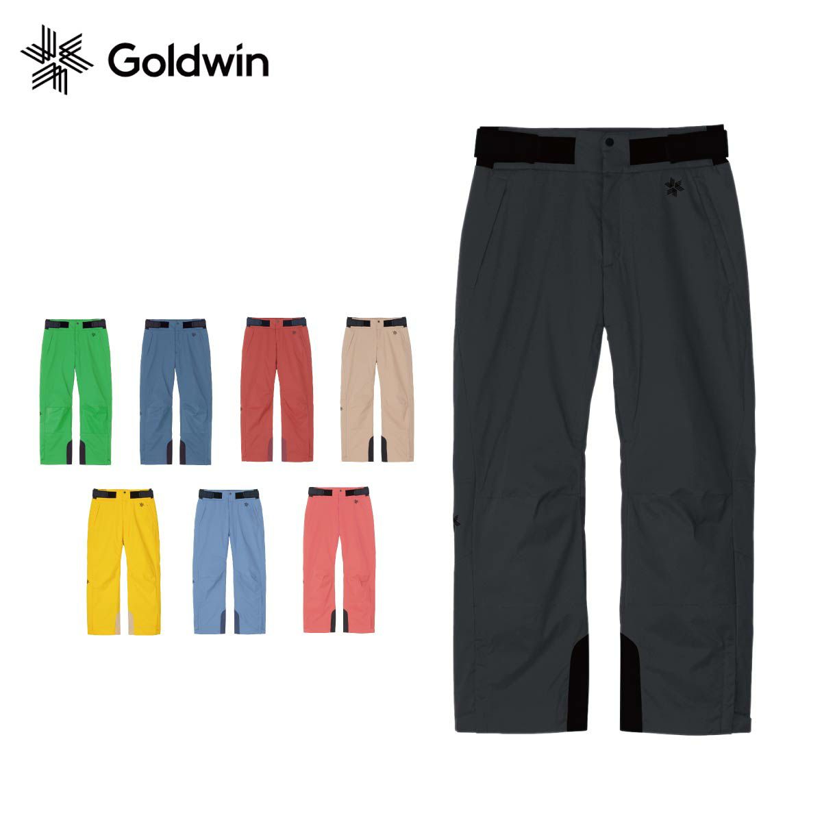 2425 GOLDWIN G-Solid Color Wide Pants : G33355B