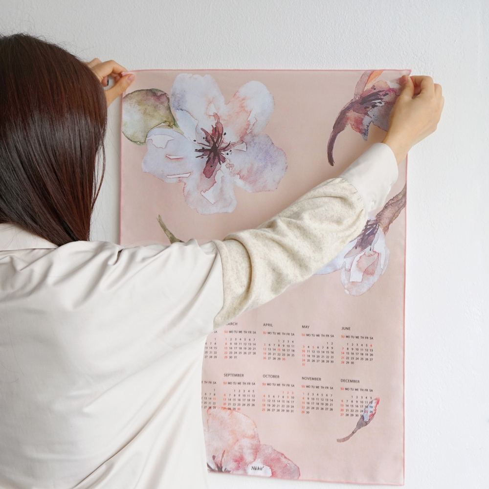 cherryblossom fabric calendar