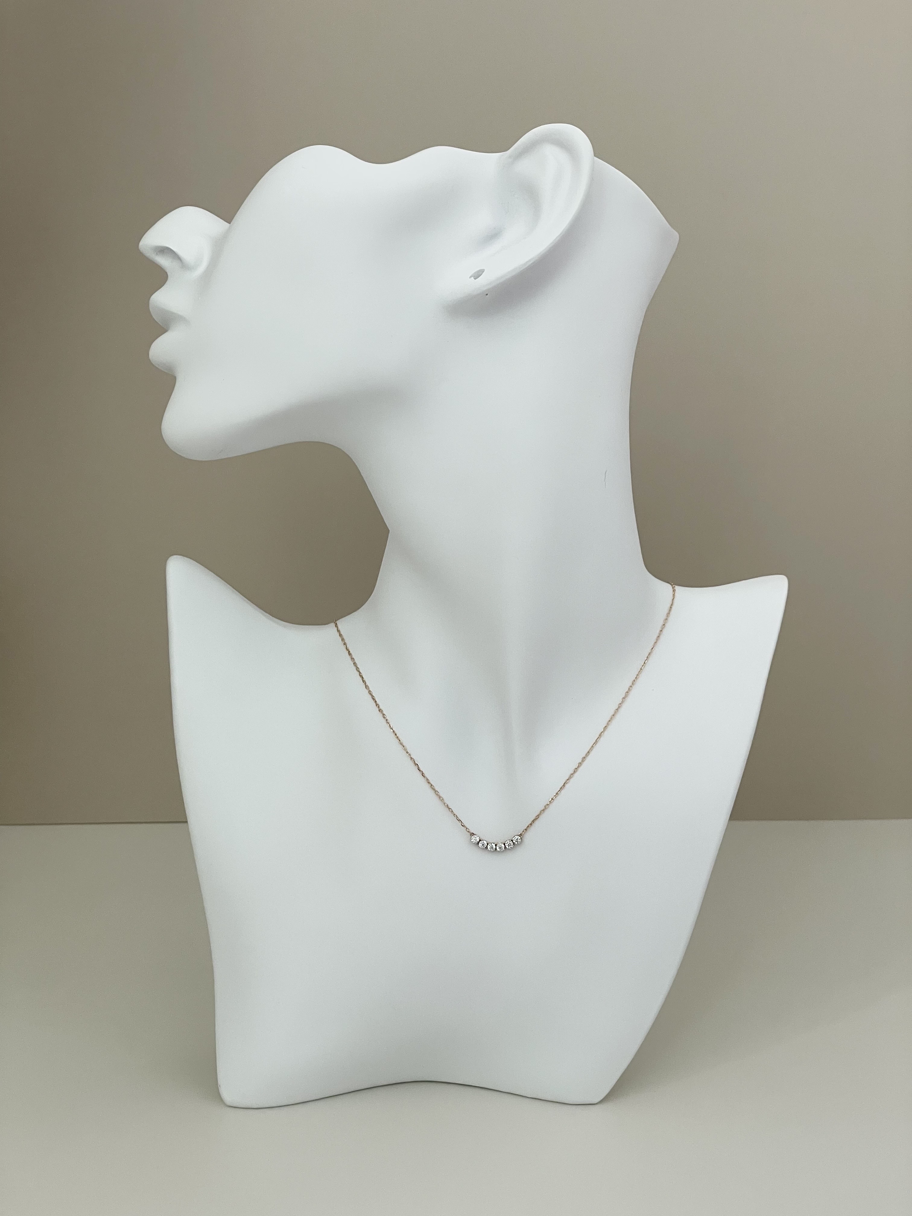 SIX DIAMONDS NECKLACE (natural diamonds)