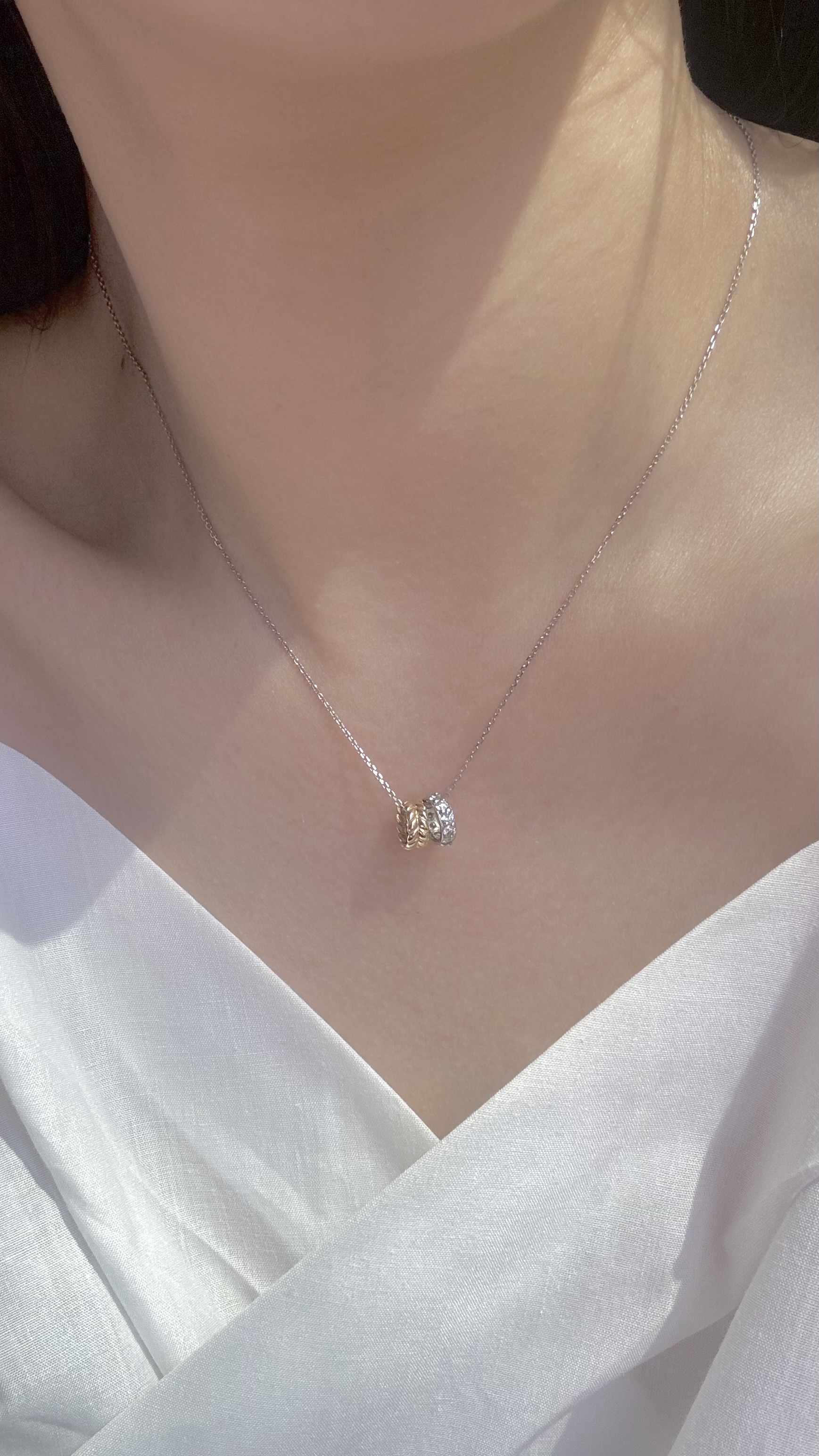 LEAF NECKLACE (Lab diamond)