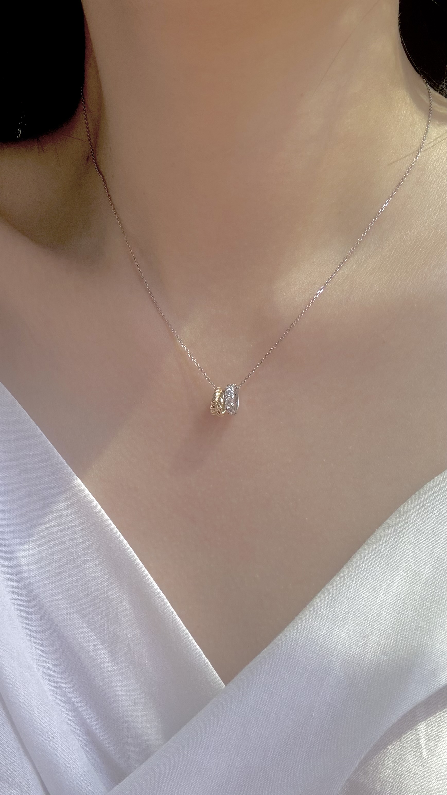 LEAF NECKLACE (Lab diamond)