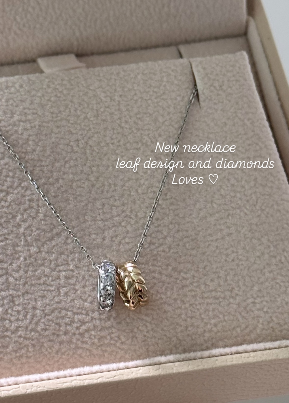 LEAF NECKLACE (Lab diamond)