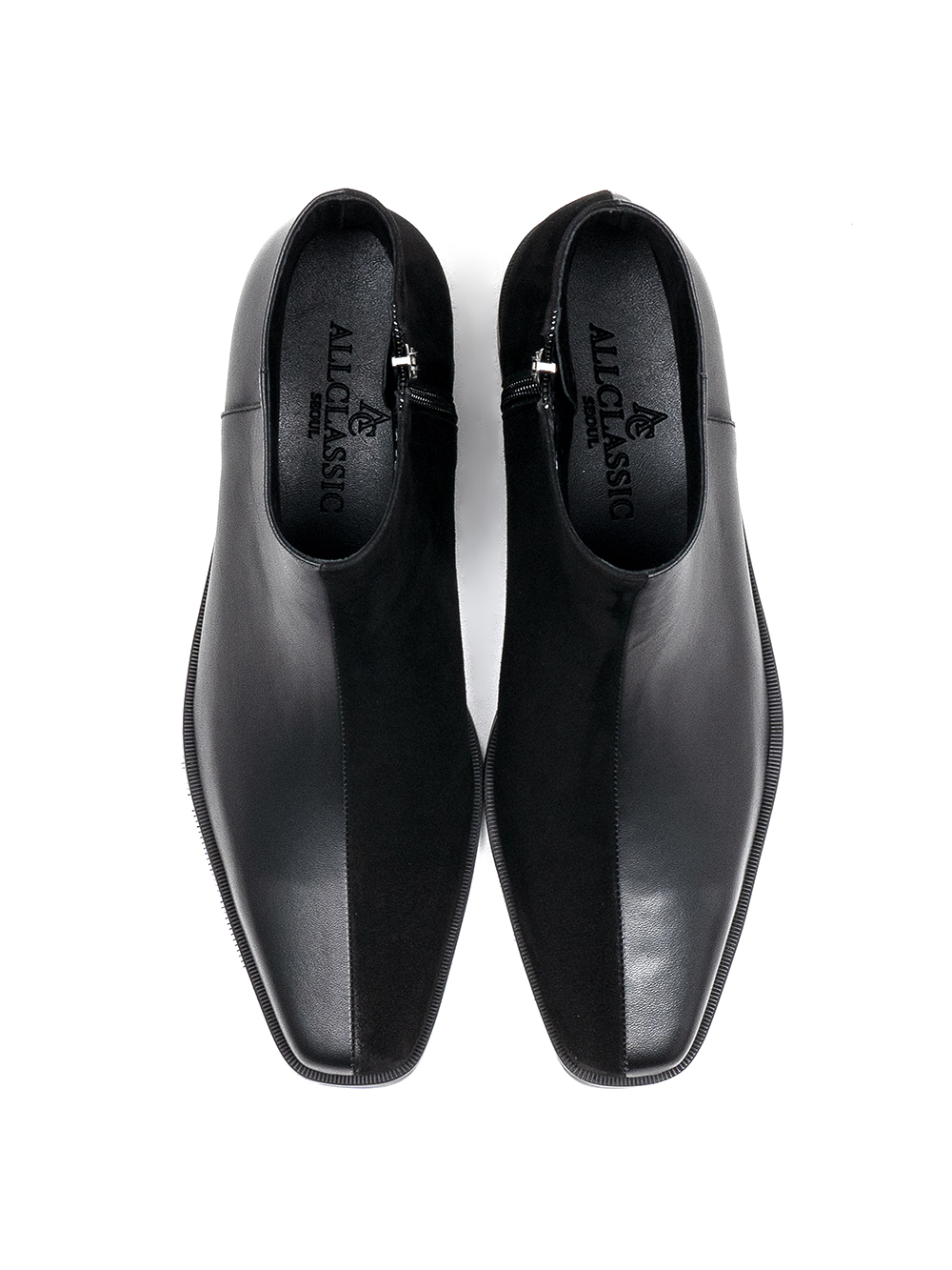 Estro Half Boots #081 [Black & Black suede]