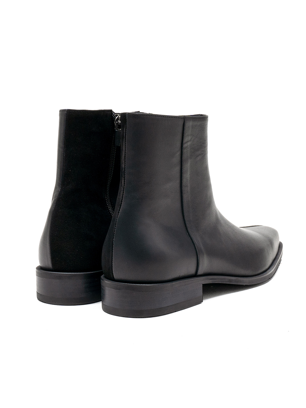 Estro Half Boots #081 [Black & Black suede]
