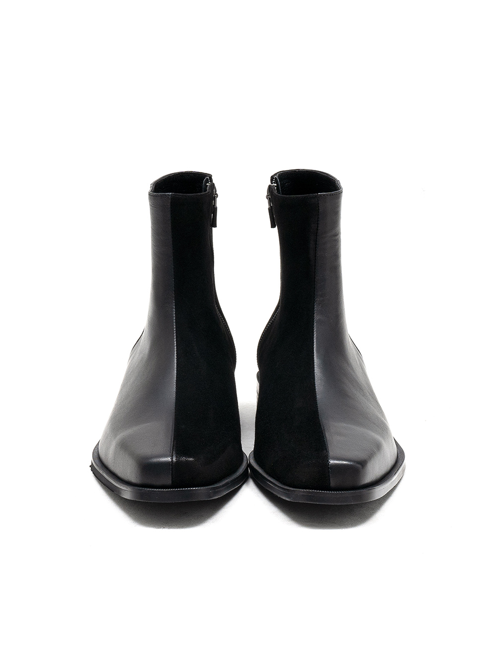 Estro Half Boots #081 [Black & Black suede]