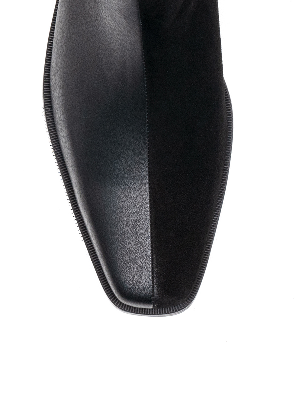 Estro Half Boots #081 [Black & Black suede]