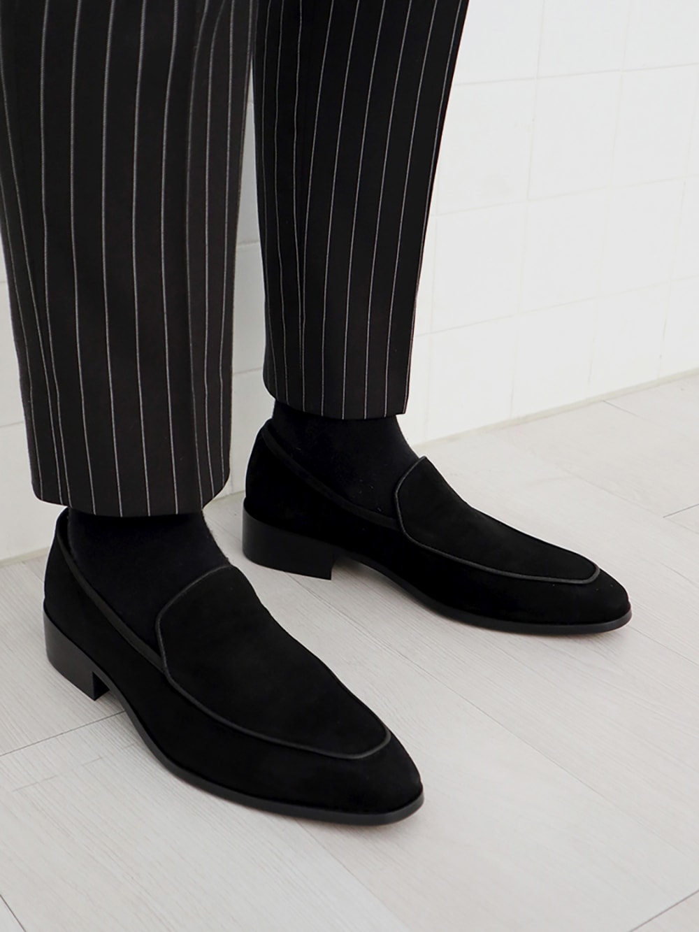 Ardor Loafers #1004 [Black suede]